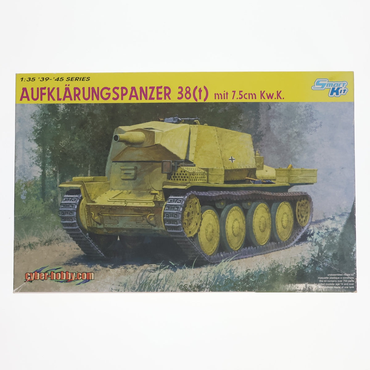 【中古即納】[PTM] '39-'45 SERIES 1/35 38(t) 偵察戦車 短砲身7.5cm砲搭載型(スマートキット) プラモデル(6310) サイバーホビー(20071031)