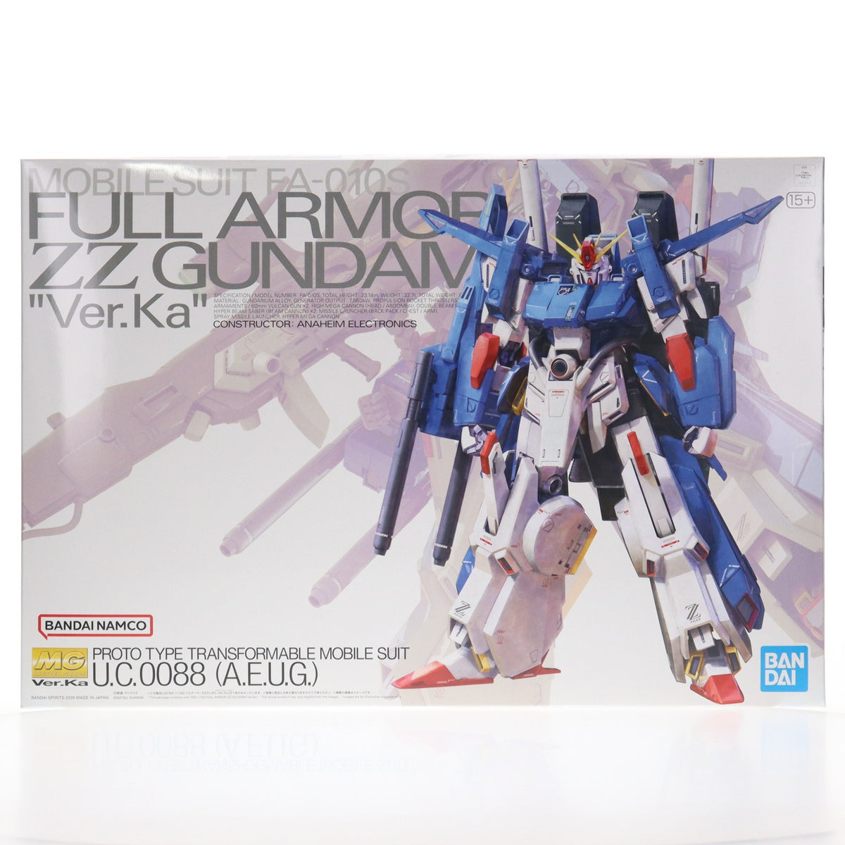 【中古即納】[PTM] MG 1/100 フルアーマーZZガンダム Ver.Ka 機動戦士ガンダムZZ(ダブルゼータ) プラモデル(5072026) バンダイスピリッツ(20260221)