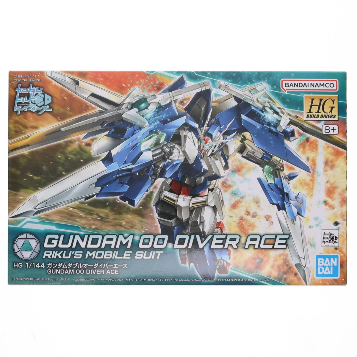 【中古即納】[PTM] (再販) HGBD 1/144 GN-0000DVR/A ガンダムダブルオーダイバーエース ガンダムビルドダイバーズ プラモデル(5059566) バンダイスピリッツ(20260606)