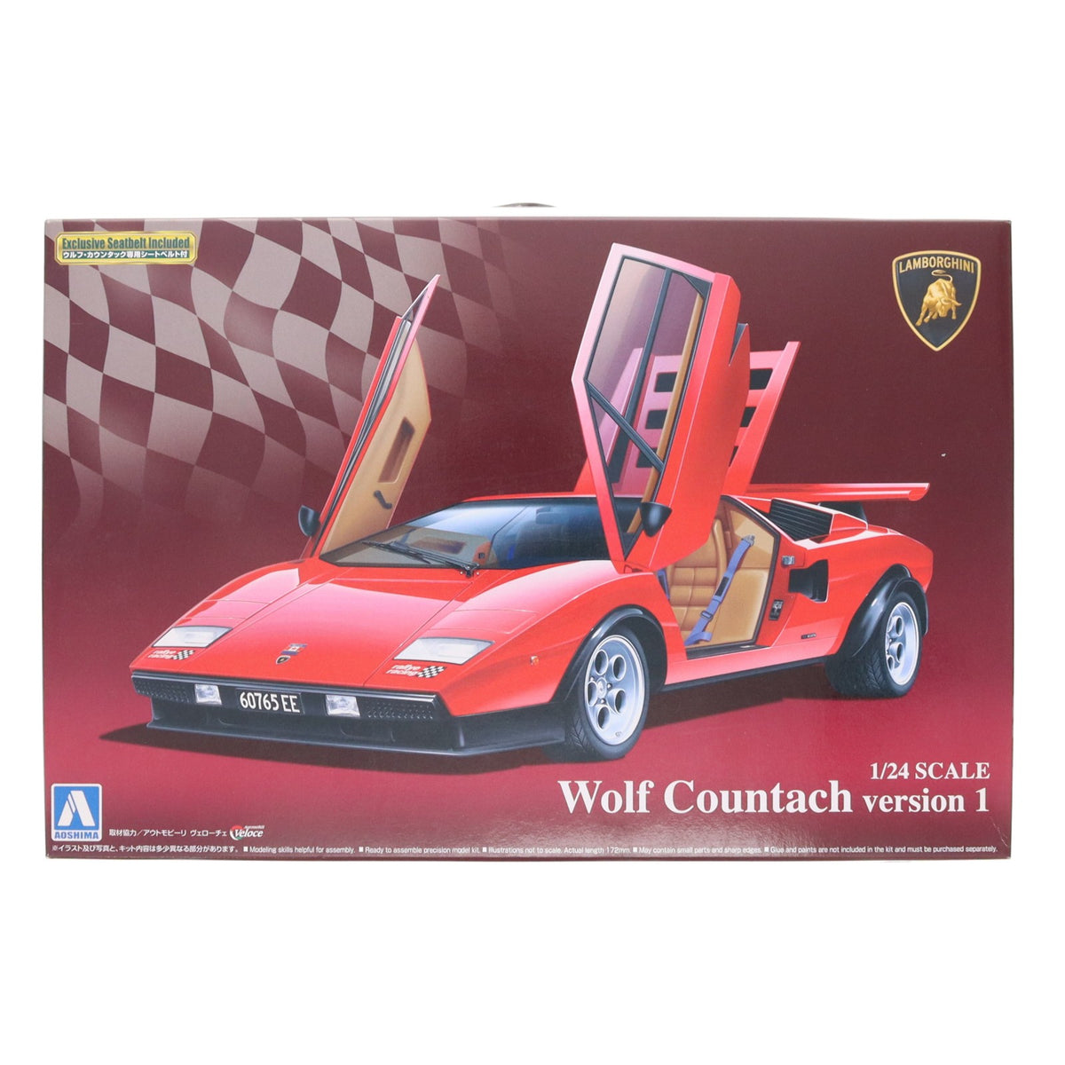 【中古即納】[PTM] スーパーカーシリーズ No.3 1/24 ウルフ カウンタック バージョン1 プラモデル(049600) アオシマ(20130228)