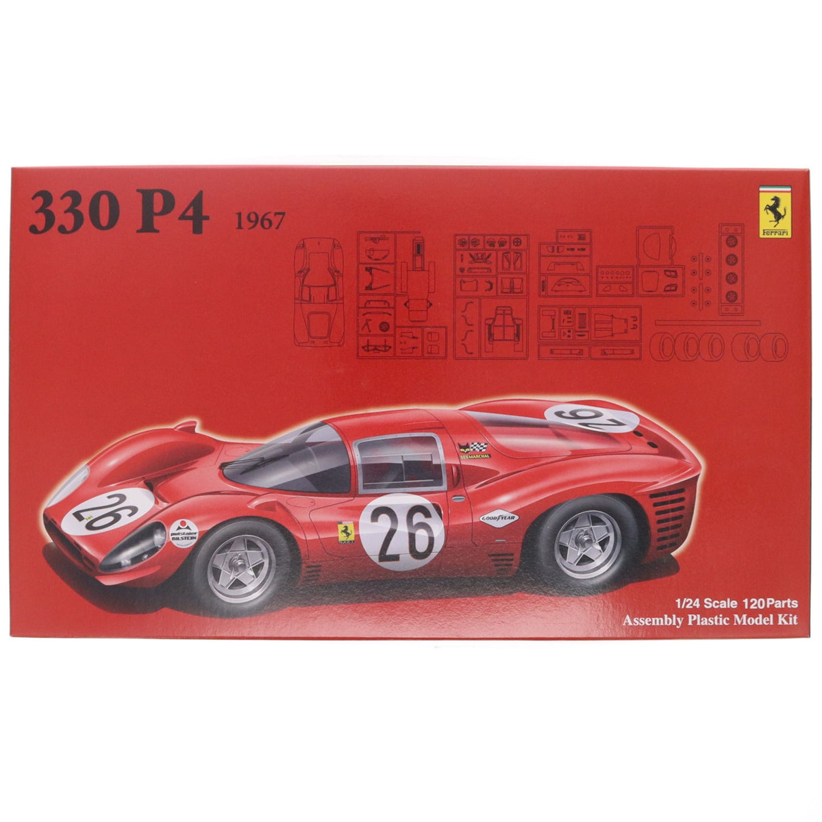 【中古即納】[PTM] リアルスポーツカーシリーズ No.48 1/24 フェラーリ 330P4 プラモデル(125756) フジミ模型(FUJIMI)(20130728)