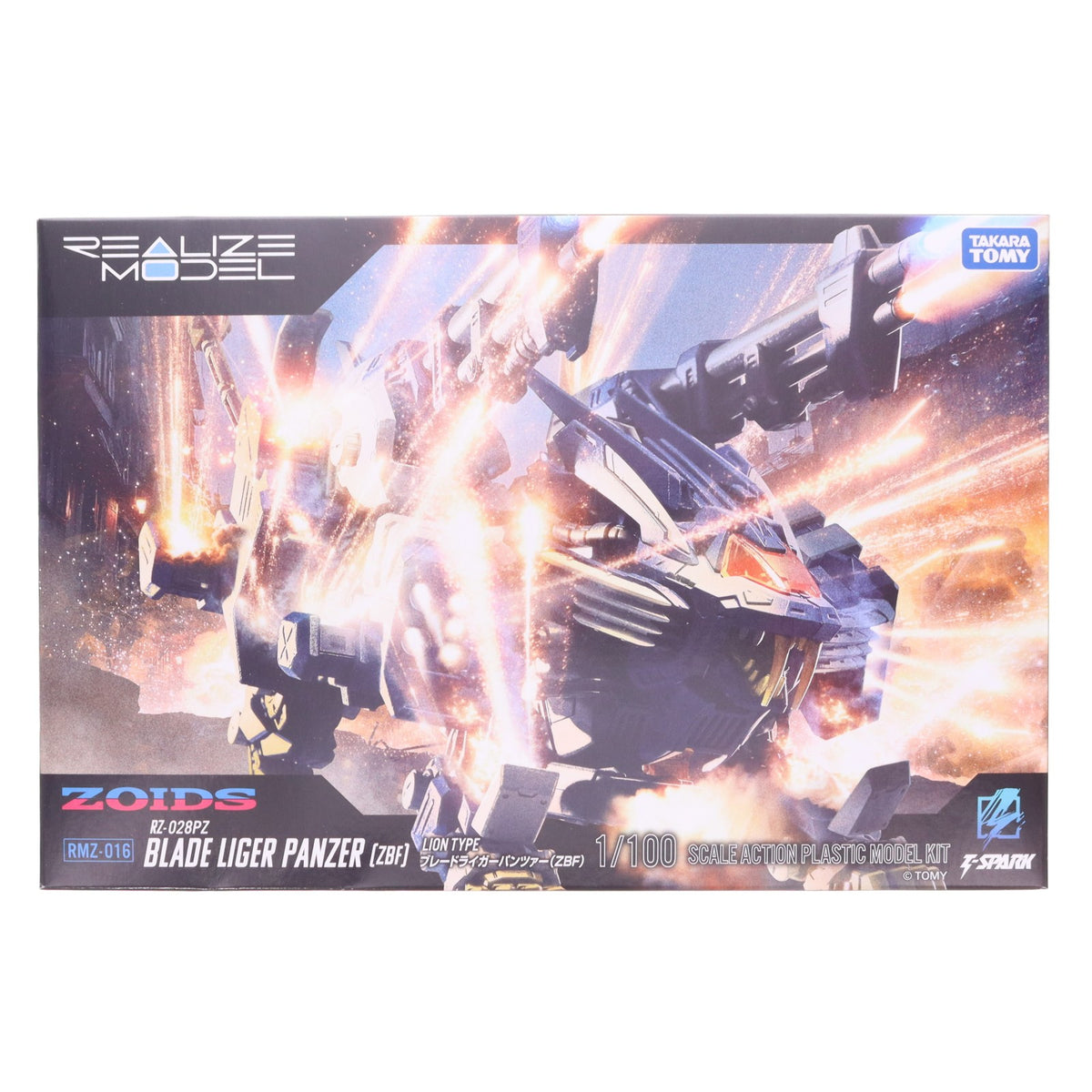 【中古即納】[PTM] T-SPARK リアライズ 1/100 RMZ-016 ブレードライガーパンツァー (ZBF) ZOIDS(ゾイド) プラモデル タカラトミー(20260731)