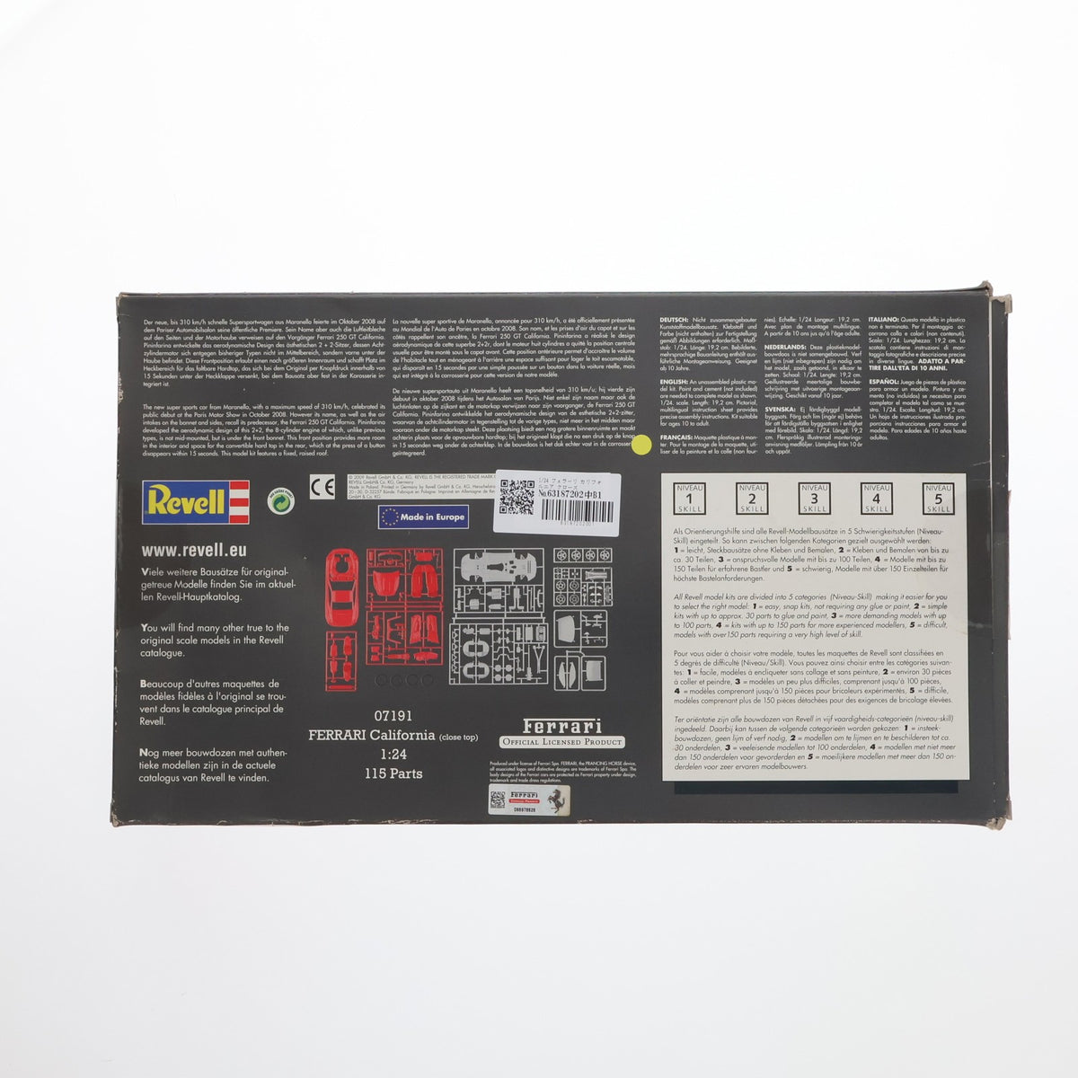 【中古即納】[PTM] 1/24 フェラーリ カリフォルニア クローズ プラモデル(07191) Revell(レベル)(20120525)