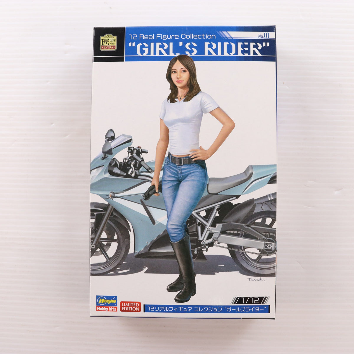 【中古即納】[PTM] 12リアルフィギュア コレクション No.1 1/12 『ガールズライダー』 レジンキャストキット プラモデル(SP451) ハセガワ(20200321)