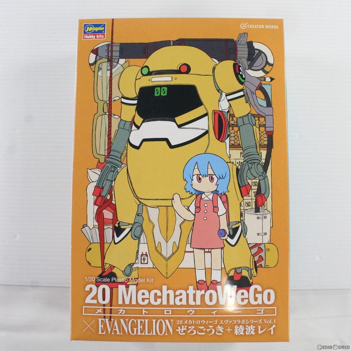 【中古即納】[PTM] 20メカトロウィーゴ エヴァコラボシリーズ Vol.1 1/20 ぜろごうき+綾波レイ メカトロウィーゴ×ヱヴァンゲリヲン新劇場版 プラモデル(SP472) ハセガワ(20201224)
