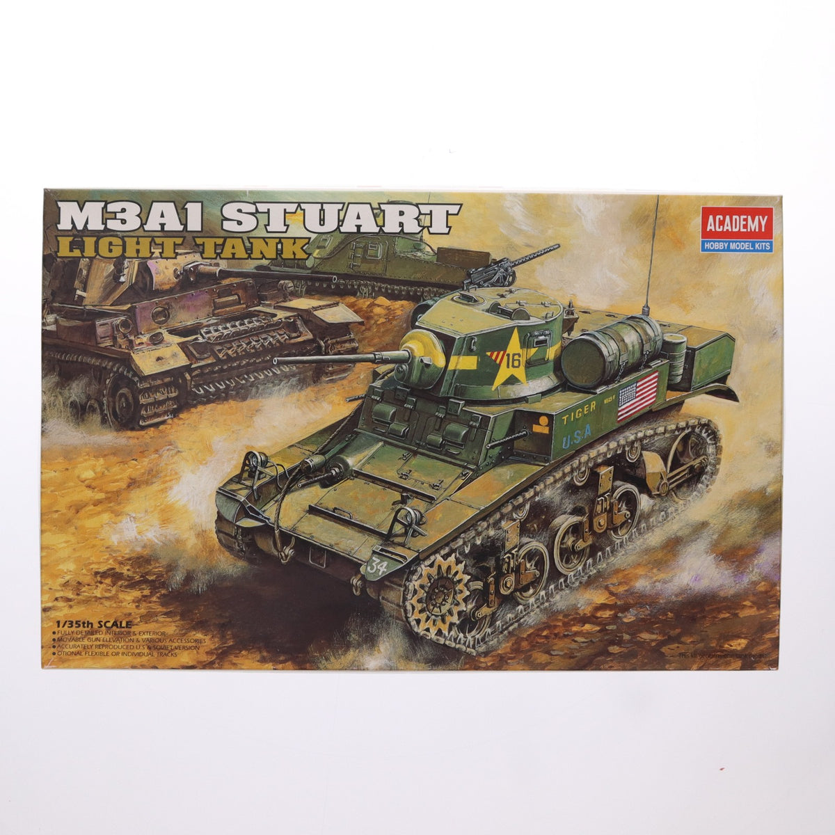【中古即納】[PTM] 1/35 U.S.M3A1 スチュアート ライトタンク プラモデル(1398) ACADEMY(アカデミー)(19991231)