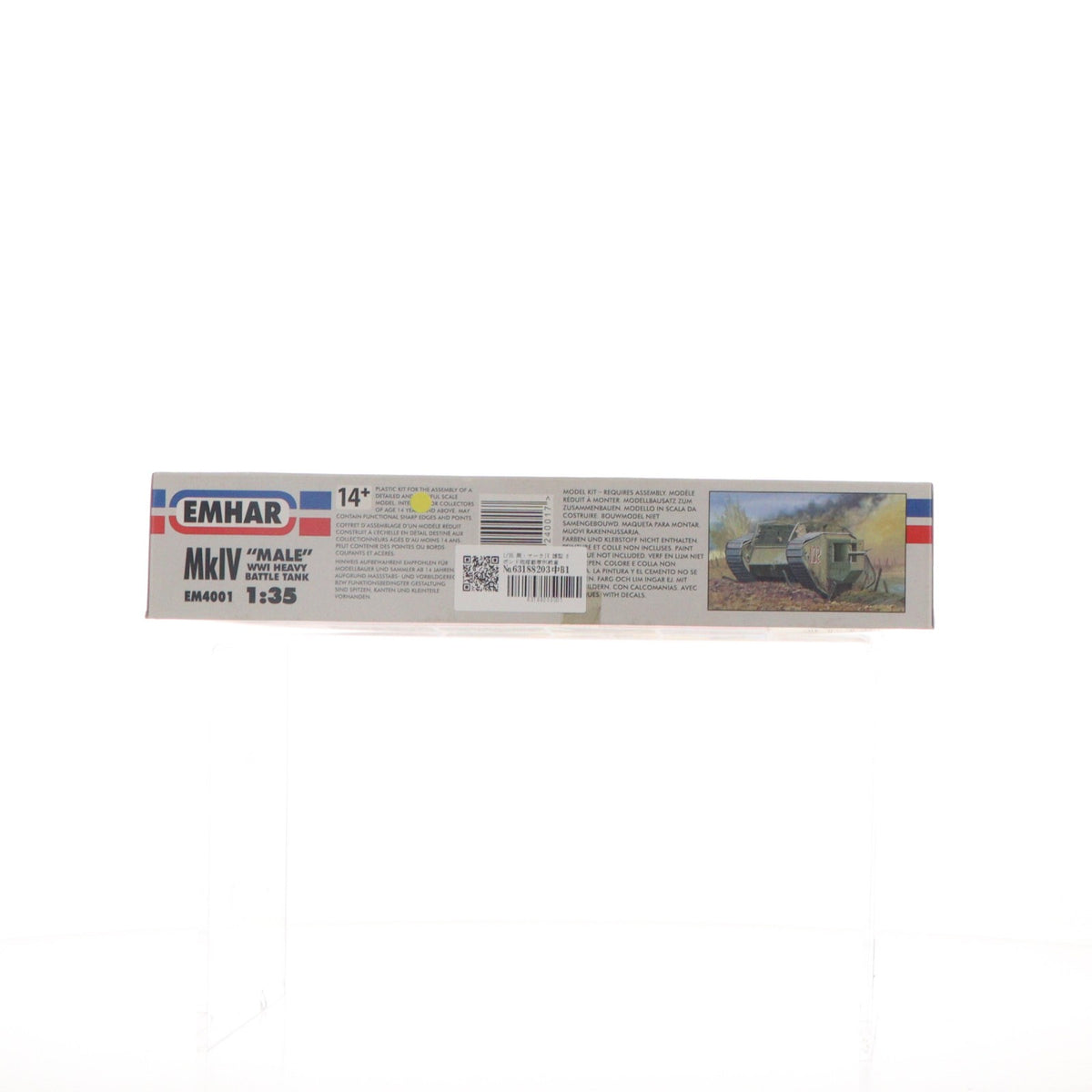 【中古即納】[PTM] 1/35 英・マークIV 雄型 6ポンド砲搭載菱形戦車 WW-I プラモデル(EM4001) EMHAR(エマー)(20130630)