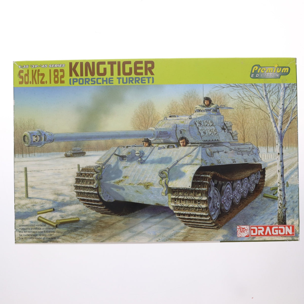 【中古即納】[PTM] '39-'45 SERIES 1/35 Sd.Kfz.182 KING TIGER PORSCHE TURRET -キングタイガー ポルシェ砲塔- Premium EDITION プラモデル(6312) DRAGON(ドラゴン)(20060531)