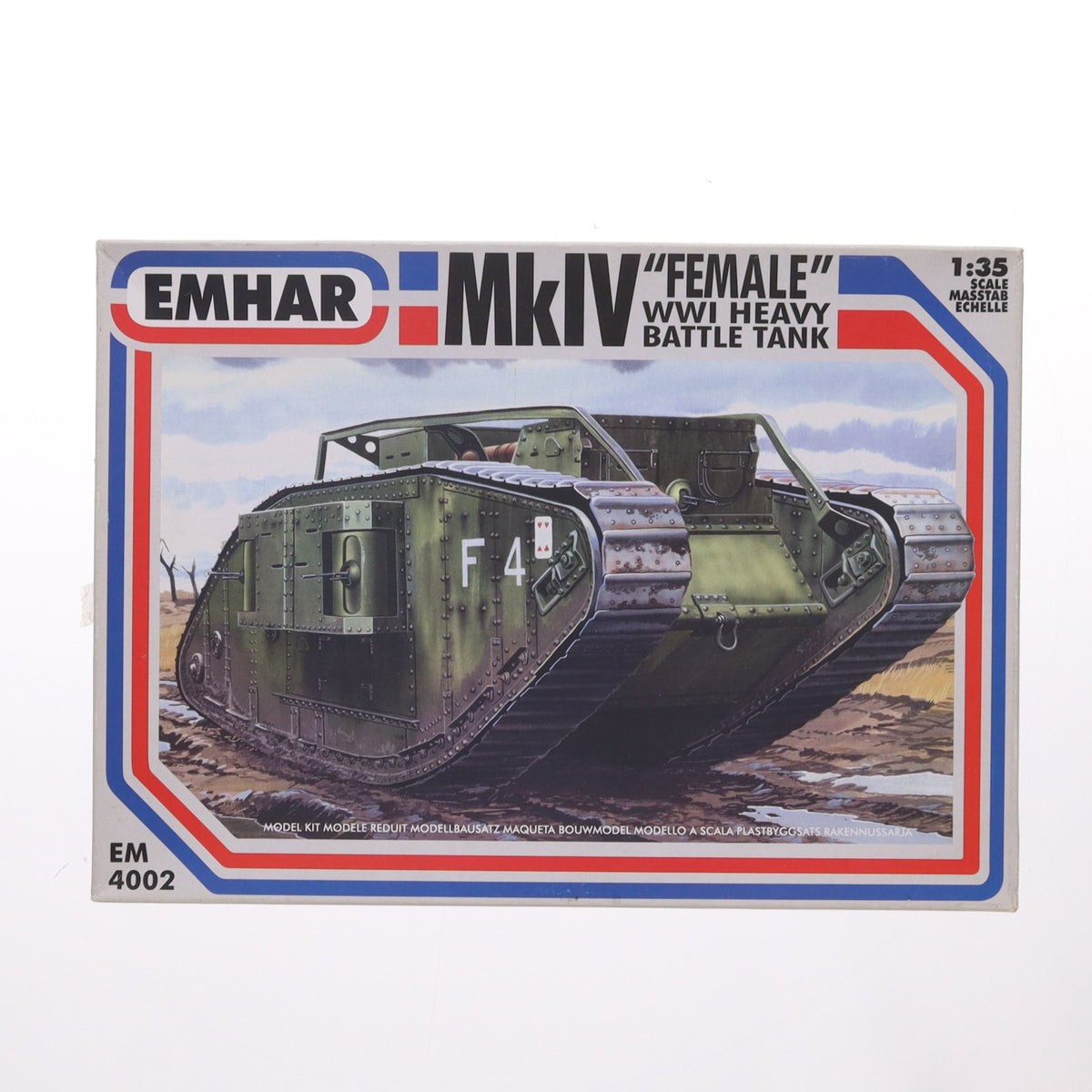 【中古即納】[PTM] 1/35 英マークIV 雌機関銃搭載菱形戦車W プラモデル(EM4002) EMHAR(エマー)(20130628)