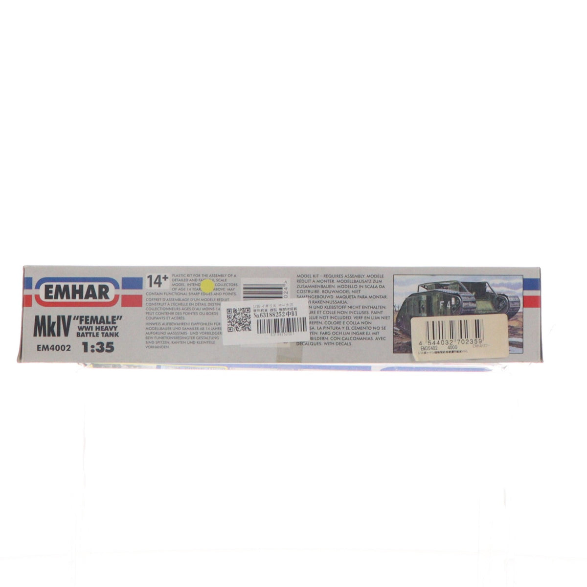 【中古即納】[PTM] 1/35 英マークIV 雌機関銃搭載菱形戦車W プラモデル(EM4002) EMHAR(エマー)(20130628)