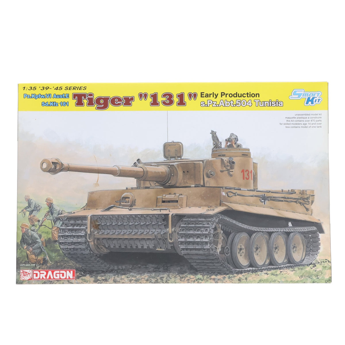 【中古即納】[PTM] '39-'45 SERIES 1/35 WW.II ドイツ軍 重戦車 ティーガーI 第504重戦車大隊 『131』 チュニジア プラモデル(DR6820) DRAGON(ドラゴン)(20150712)