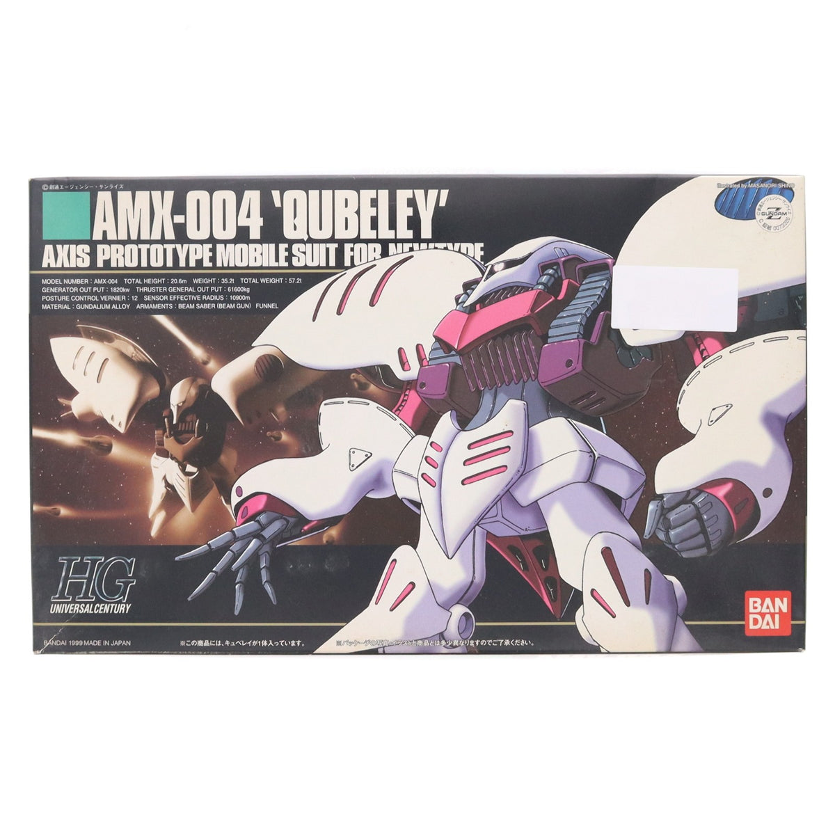 【中古即納】[PTM] HGUC 1/144 AMX-004 キュベレイ 機動戦士Zガンダム プラモデル バンダイ(20090831)