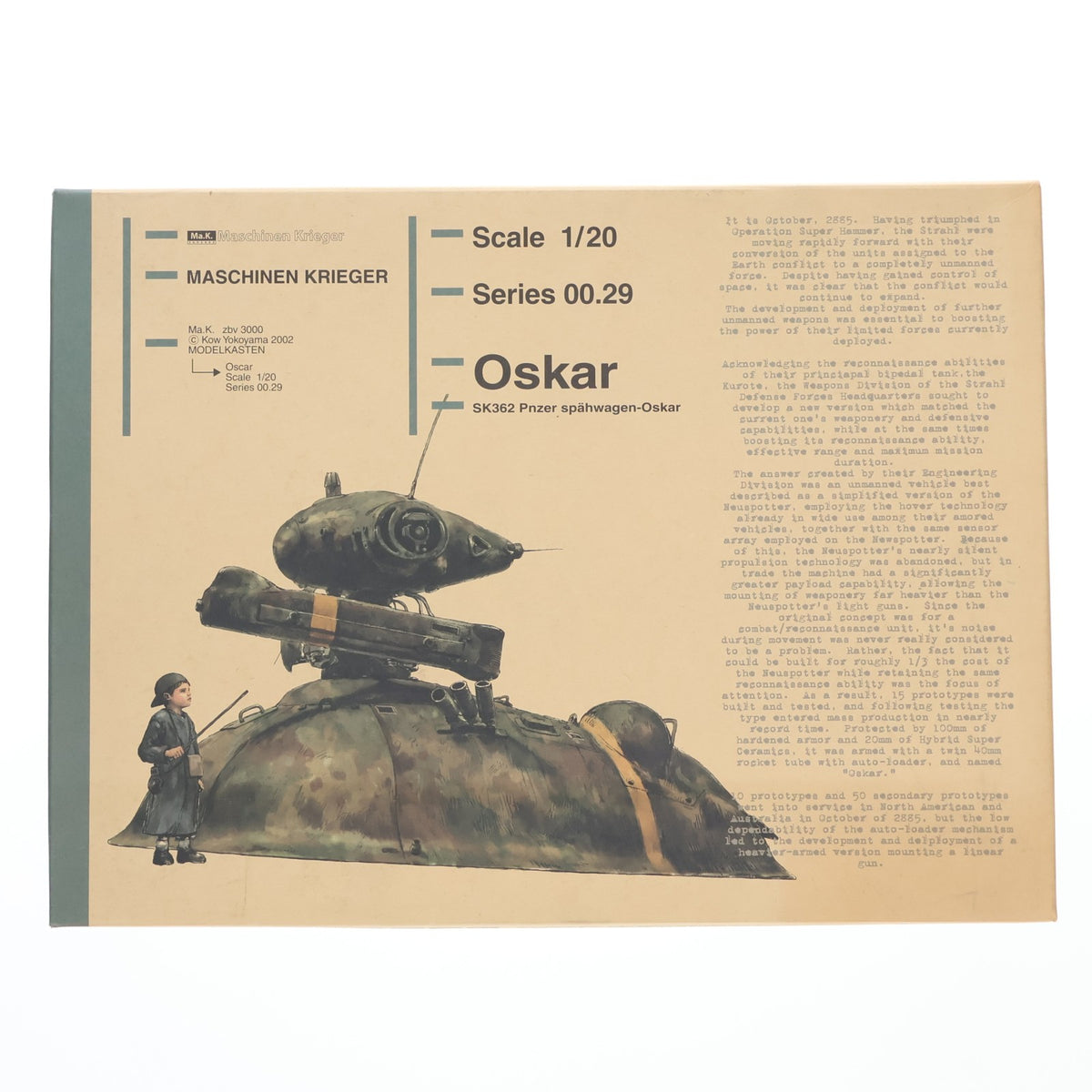 【中古即納】[PTM] Ma.K. No.00.29 1/20 オスカル(Sk362 Panzer spahwagen-Oskar) マシーネンクリーガー Zbv3000 プラモデル モデルカステン(19991231)