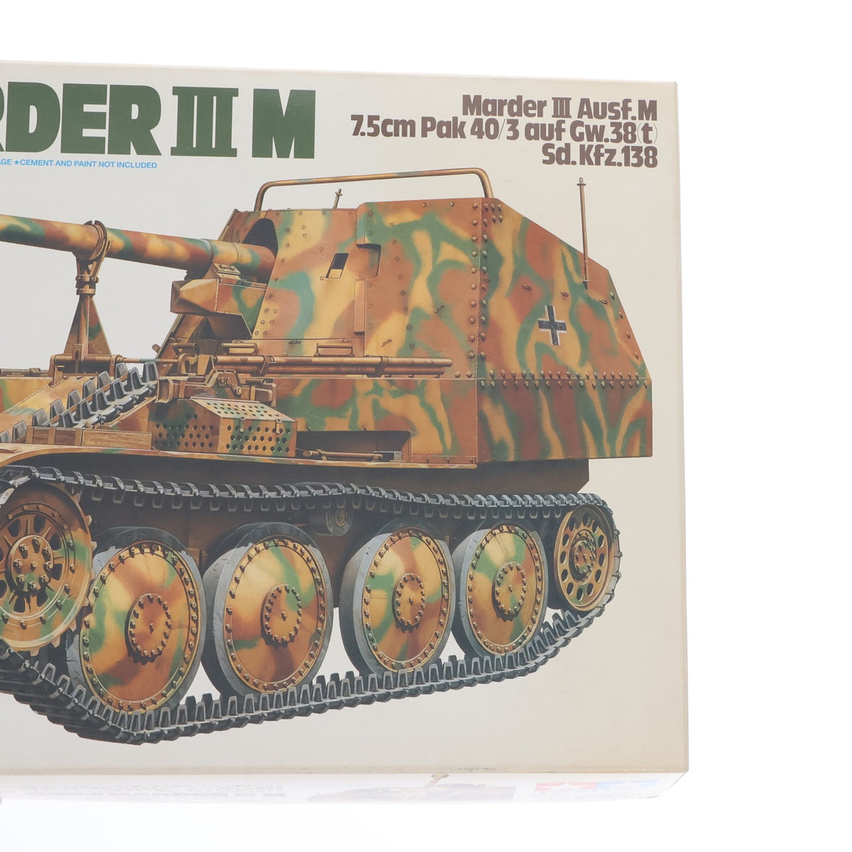 【中古即納】[PTM] ミリタリーミニチュアシリーズ No.255 1/35 対戦車自走砲 マーダーIII M(7.5cm Pak40 搭載型) ディスプレイモデル プラモデル(35255) タミヤ(20020930)