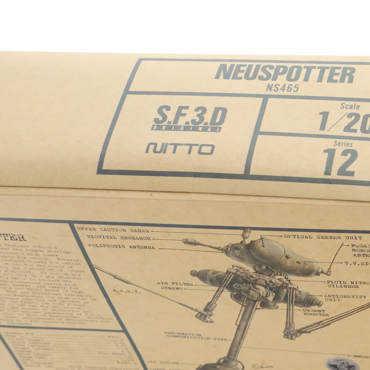 【中古即納】[PTM] S.F.3.D. ORIGINAL シリーズ12 1/20 NEUSPOTTER NS465 プラモデル(24116) 日東科学(NITTO)(20220328)