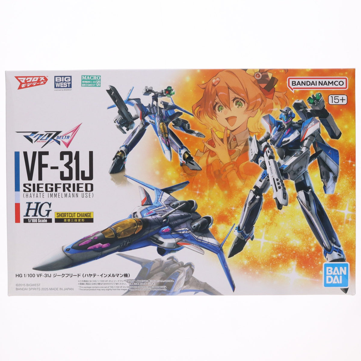 【中古即納】[PTM] (再販) HG 1/100 VF-31J ジークフリード(ハヤテ・インメルマン機) マクロスΔ(デルタ) プラモデル(5068696) バンダイスピリッツ(20260117)