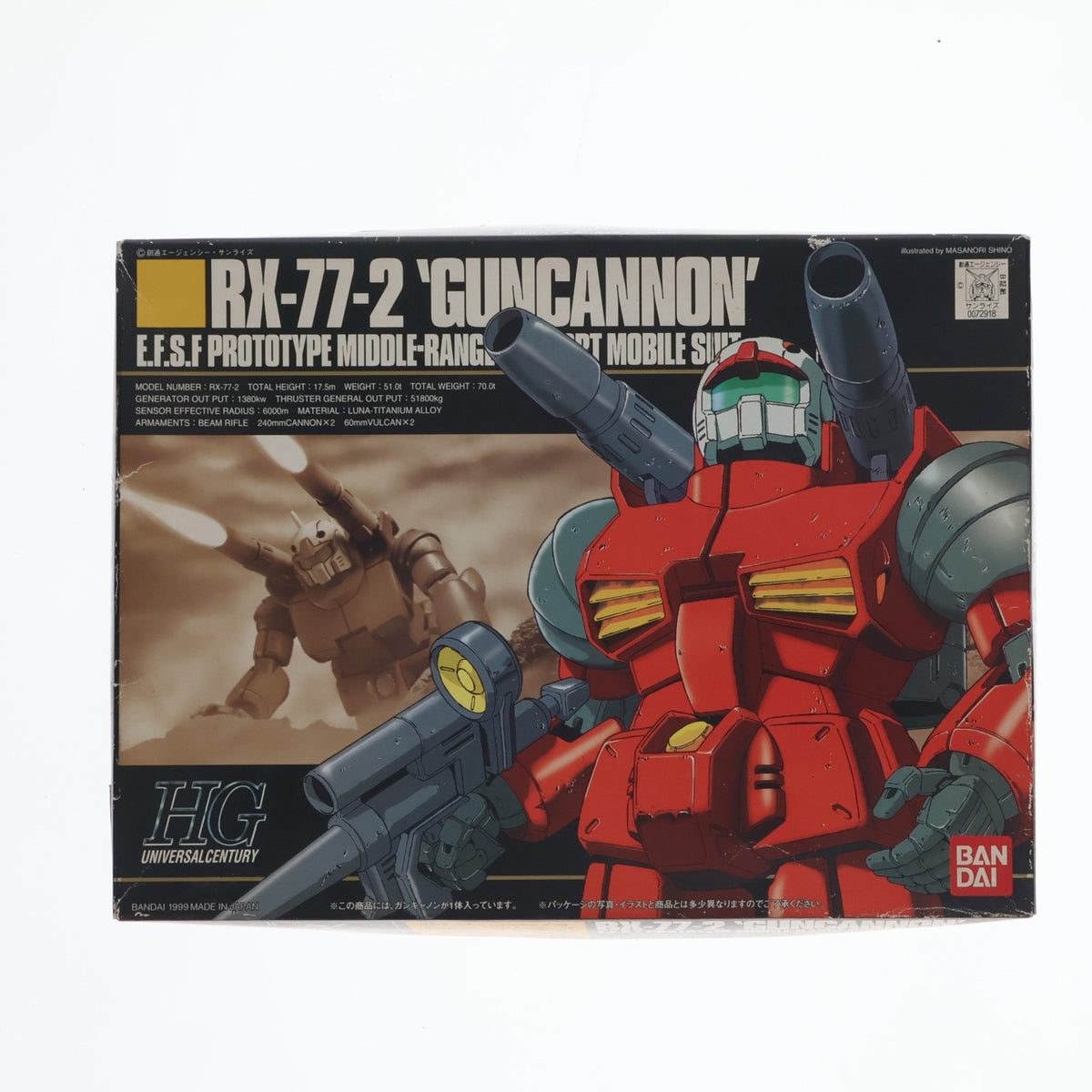 【中古即納】[PTM] HGUC 1/144 RX-77-2 ガンキャノン 機動戦士ガンダム プラモデル(0072918) バンダイ(20000917)