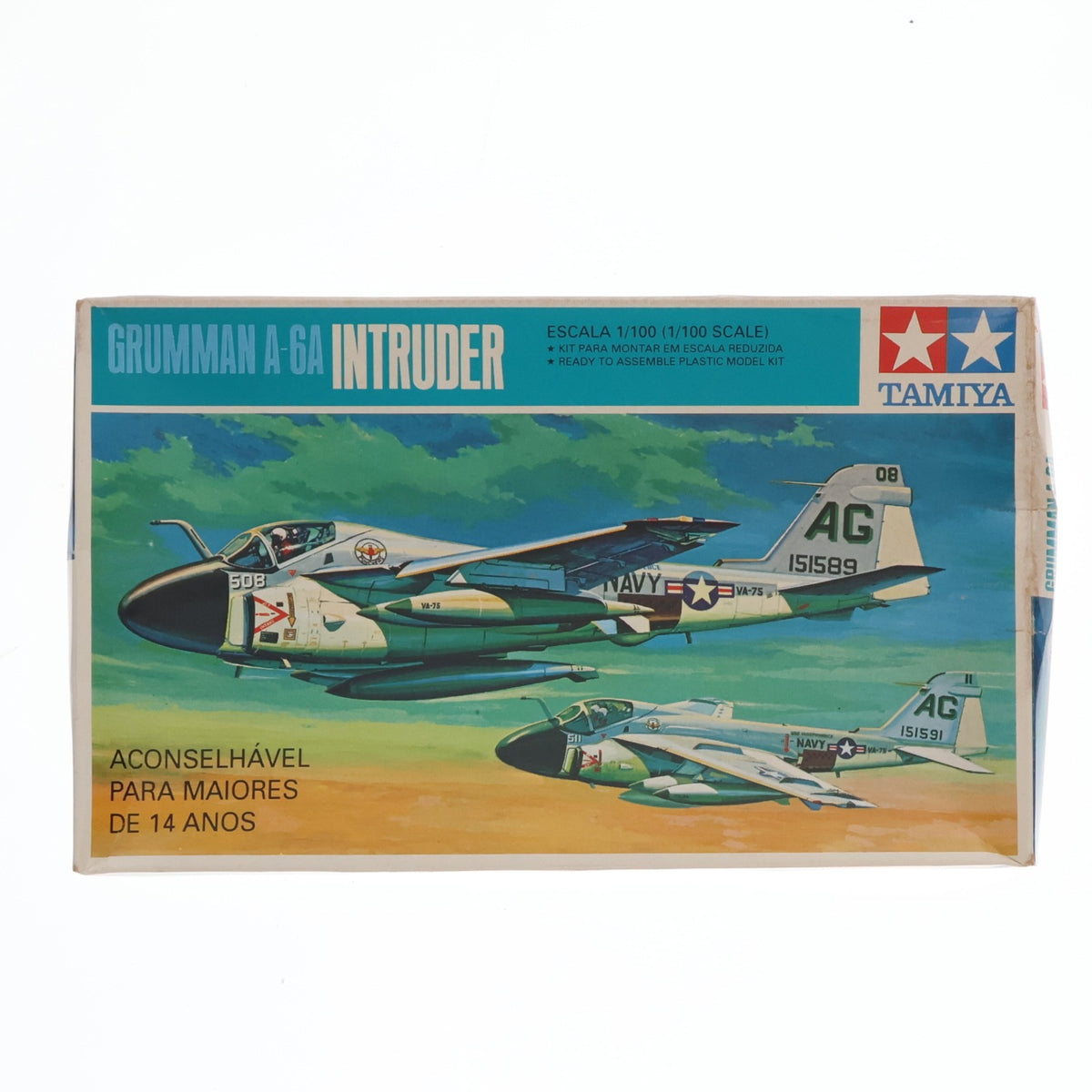 【中古即納】[PTM] 1/100 GRUMMAN A-6A INTRUDER(イントルーダー) ブラジル版 プラモデル(1993) タミヤ(19991231)