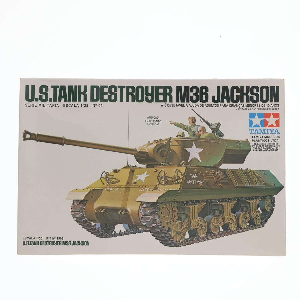 【中古即納】[PTM] 1/35 U.S.TANK DESTROYER M36 JACKSON -アメリカ軍駆逐戦車 M36 ジャクソン- ディスプレイモデル ブラジル版 プラモデル(3503)(19991231)