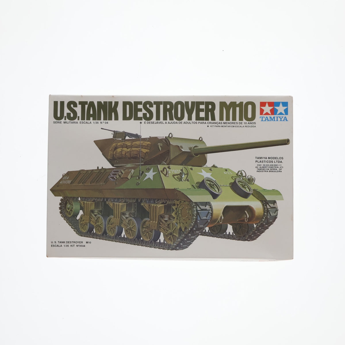 【中古即納】[PTM] 1/35 アメリカ M10 駆逐戦車 ブラジル版 プラモデル(3504) タミヤ(19991231)