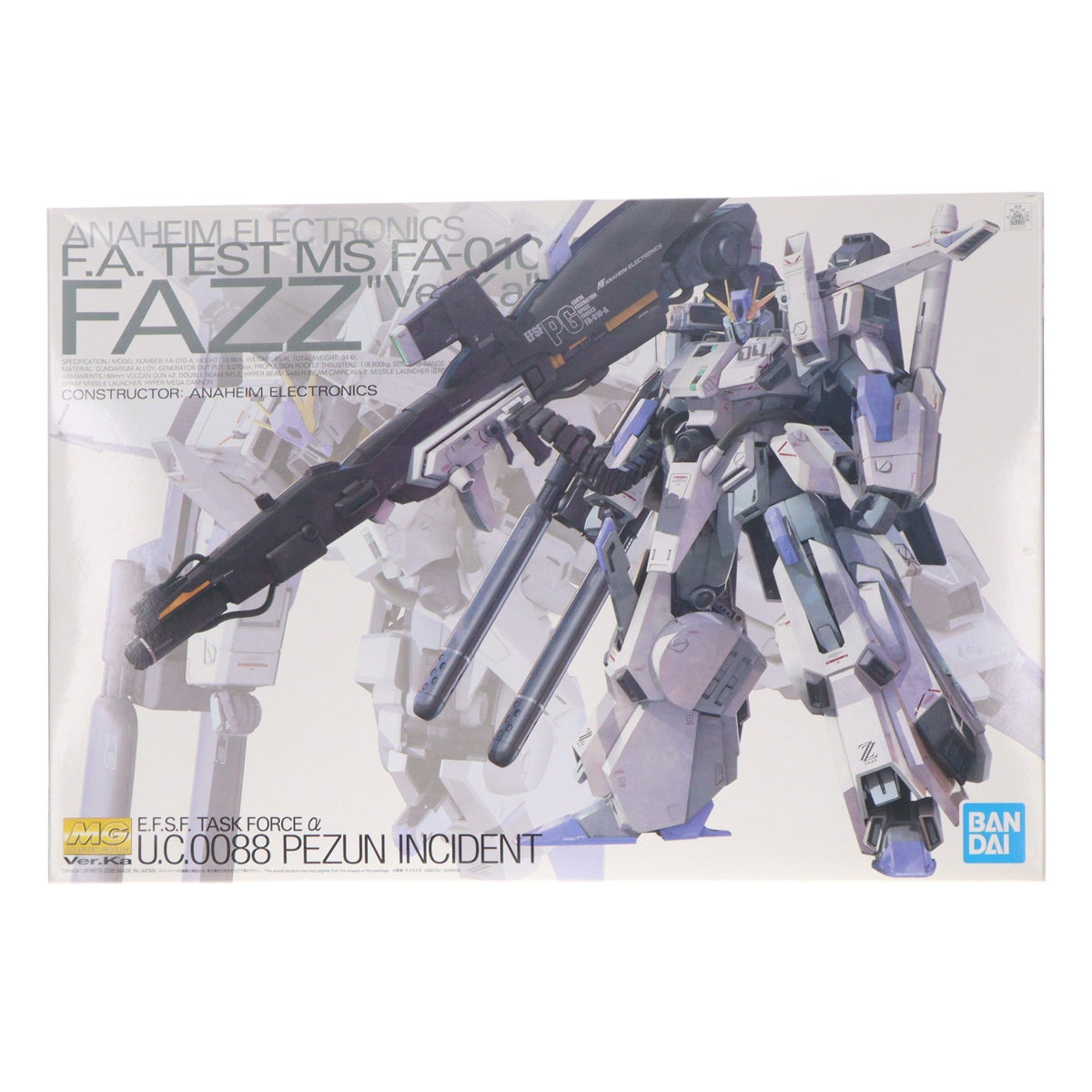 【中古即納】[PTM] (再販) MG 1/100 FAZZ(ファッツ) Ver.Ka ガンダム・センチネル プラモデル(5058880) バンダイスピリッツ(20260325)