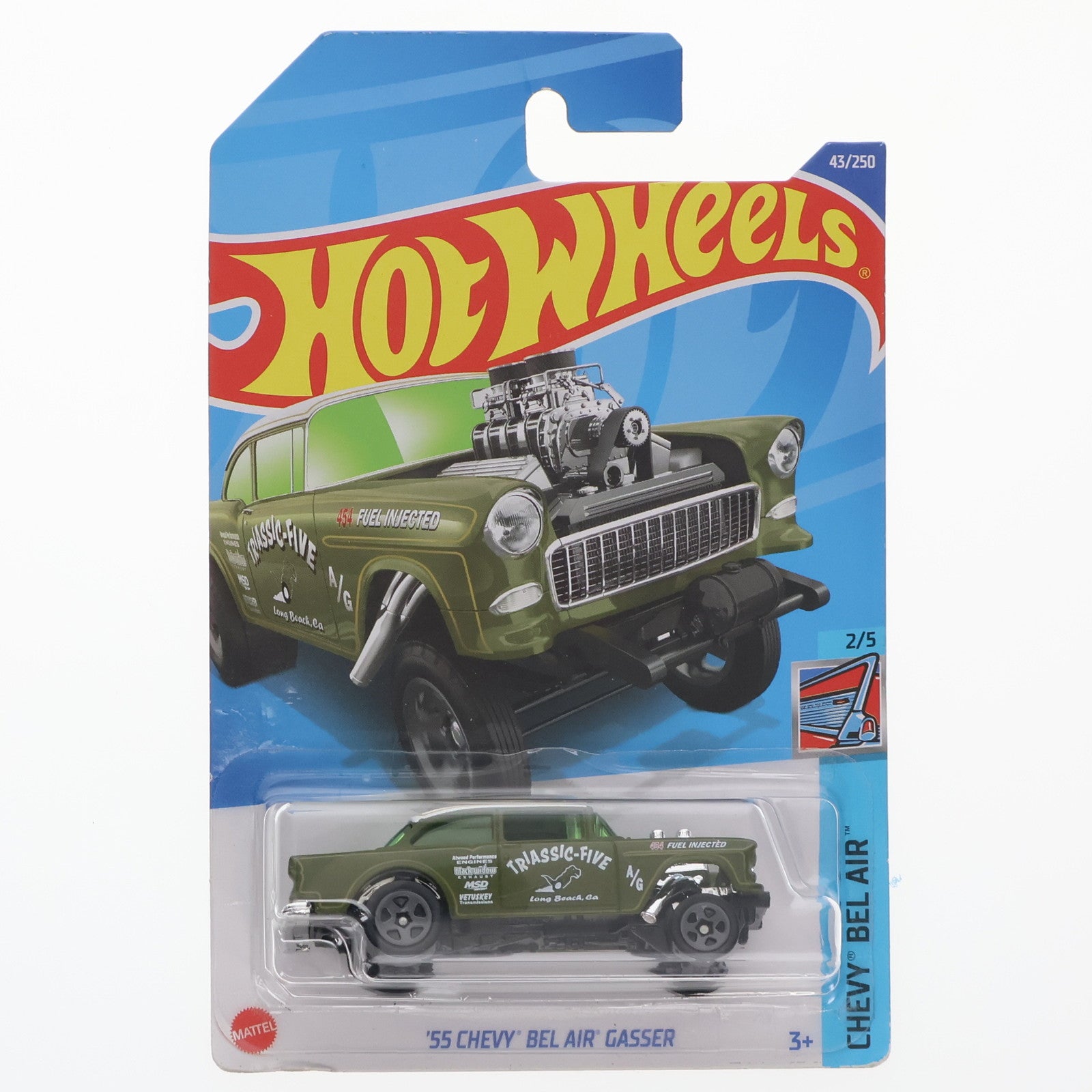 【中古即納】[MDL] Hot Wheels(ホットウィール) ベーシックカー 1/64 '55 シェビー ベルエア ギャッサー 完成品 ミニカー(HHD85) マテル(20220303)