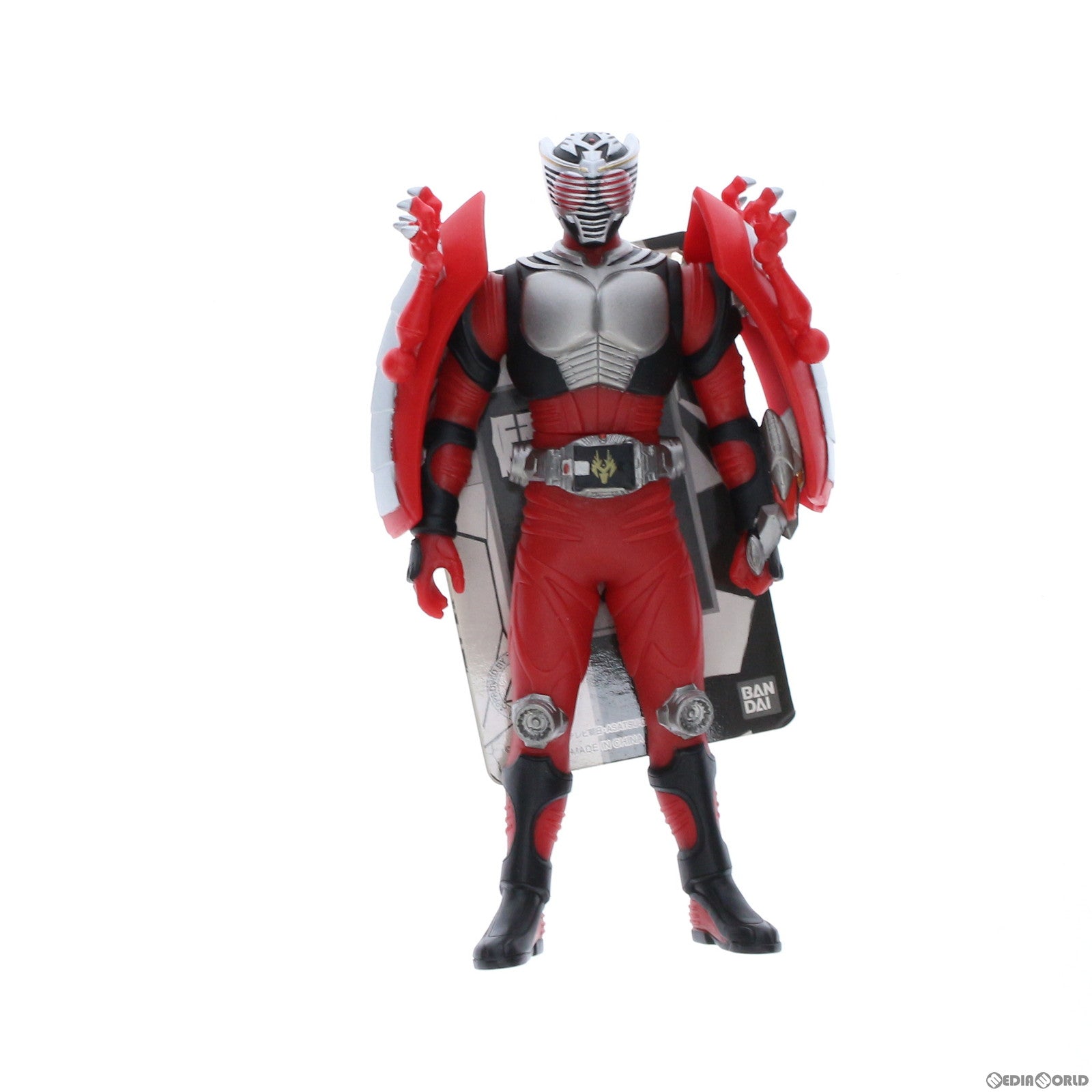【中古即納】[SFT] ライダーヒーローシリーズ 仮面ライダーワールドオリジナル 仮面ライダー龍騎(ガードベント) 完成品 ソフビフィギュア(05132) バンダイ(19991231)