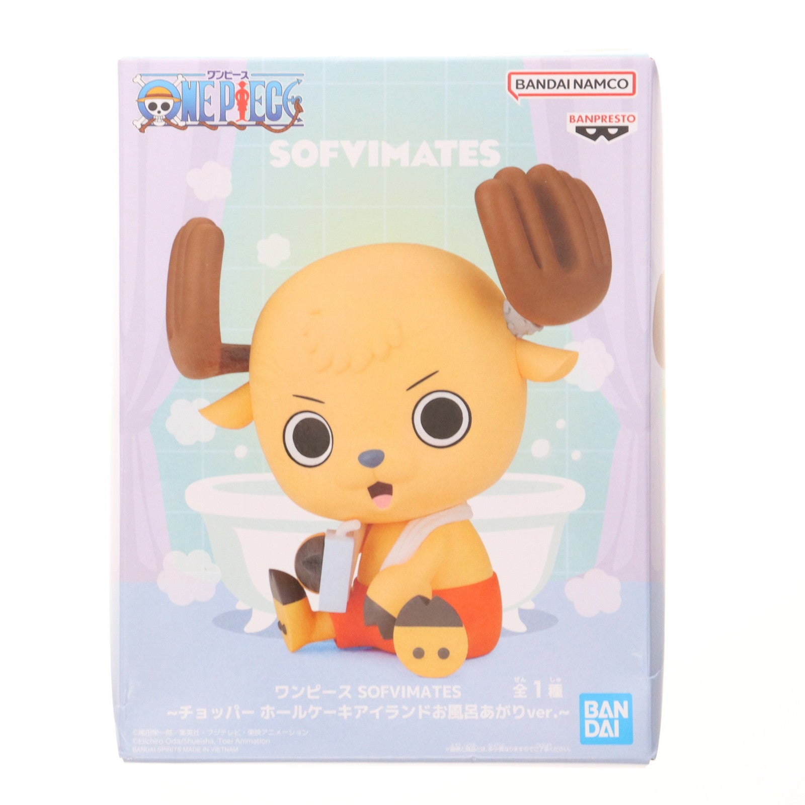 【中古即納】[SFT] トニートニー・チョッパー ワンピース SOFVIMATES～チョッパー ホールケーキアイランドお風呂あがりver.～ ONE PIECE ソフビフィギュア プライズ(2764103) バンプレスト(20250826)