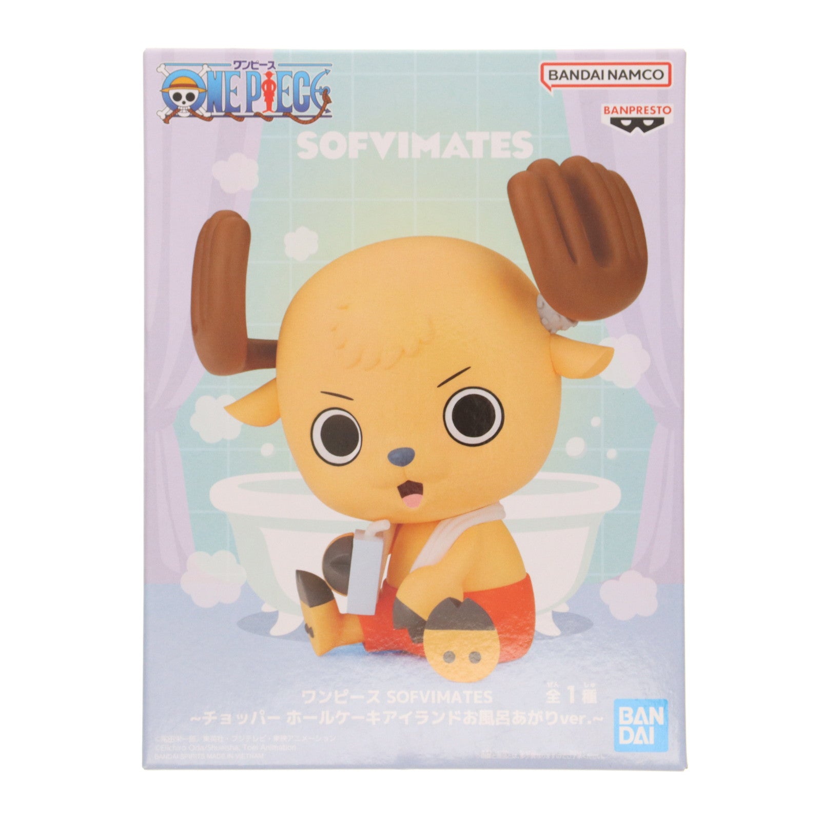 【中古即納】[SFT] トニートニー・チョッパー ワンピース SOFVIMATES～チョッパー ホールケーキアイランドお風呂あがりver.～ ONE PIECE ソフビフィギュア プライズ(2764103) バンプレスト(20250826)