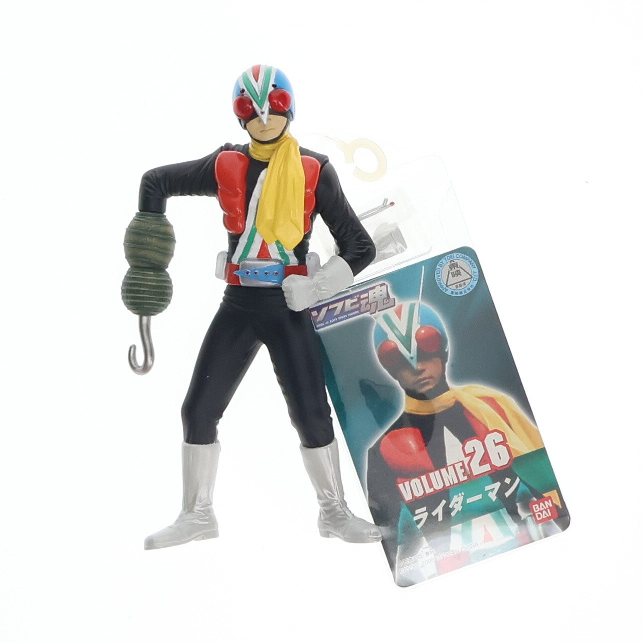 【中古即納】[SFT] ソフビ魂 Vol.26 ライダーマン 仮面ライダーV3 完成品 ソフビフィギュア バンダイ(20060501)