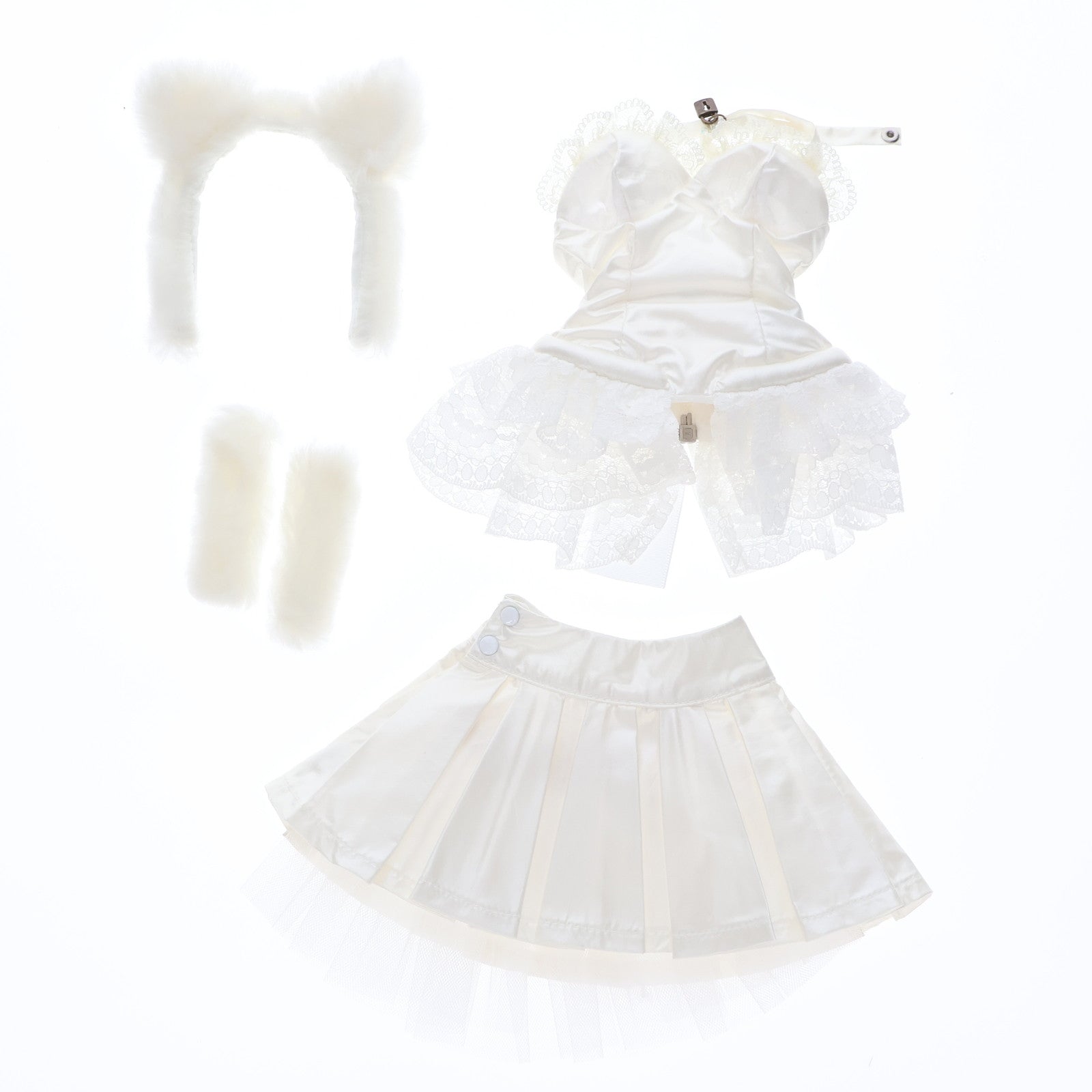 【中古即納】[DOL] Super Dollfie(スーパードルフィー)/Dollfie Dream(ドルフィードリーム) SD/DD用 ネコ耳ホワイトボンデージ(S/M胸) 天使のころも ドール用衣装(DDTK-173) ドルパ28&ホビー天国ウェブ限定 ボークス(20121226)