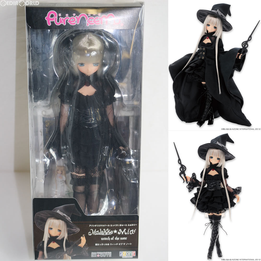 【中古即納】[DOL] えっくす☆きゅーと ふぁみりー Majokko☆Mia(みあ)/witch of the note(通常販売ver.)髪色:ブラックダイヤモンド 1/6 完成品 ドール(POD013-MMW) アゾン(20120602)