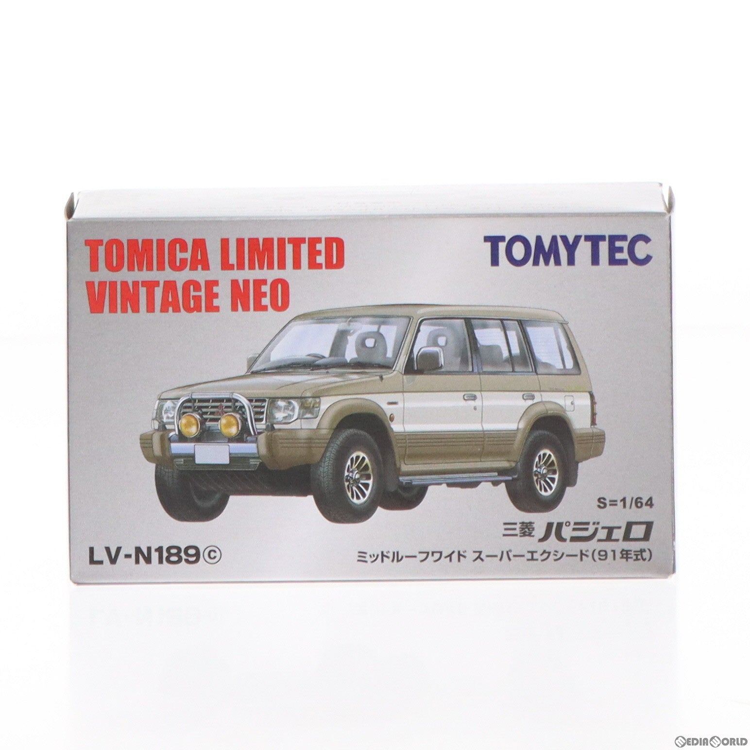 【中古即納】[MDL] トミカリミテッドヴィンテージNEO 1/64 LV-N189c 三菱パジェロ スーパーエクシード(ベージュ×ホワイト) 完成品 ミニカー(314783) TOMYTEC(トミーテック) (20210612)