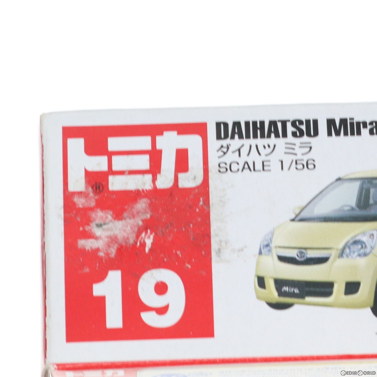 【中古即納】[MDL] トミカ No.19 1/56 ダイハツ ミラ(ライトベージュ/赤箱/中国製) 完成品 ミニカー タカラトミー(19991231)