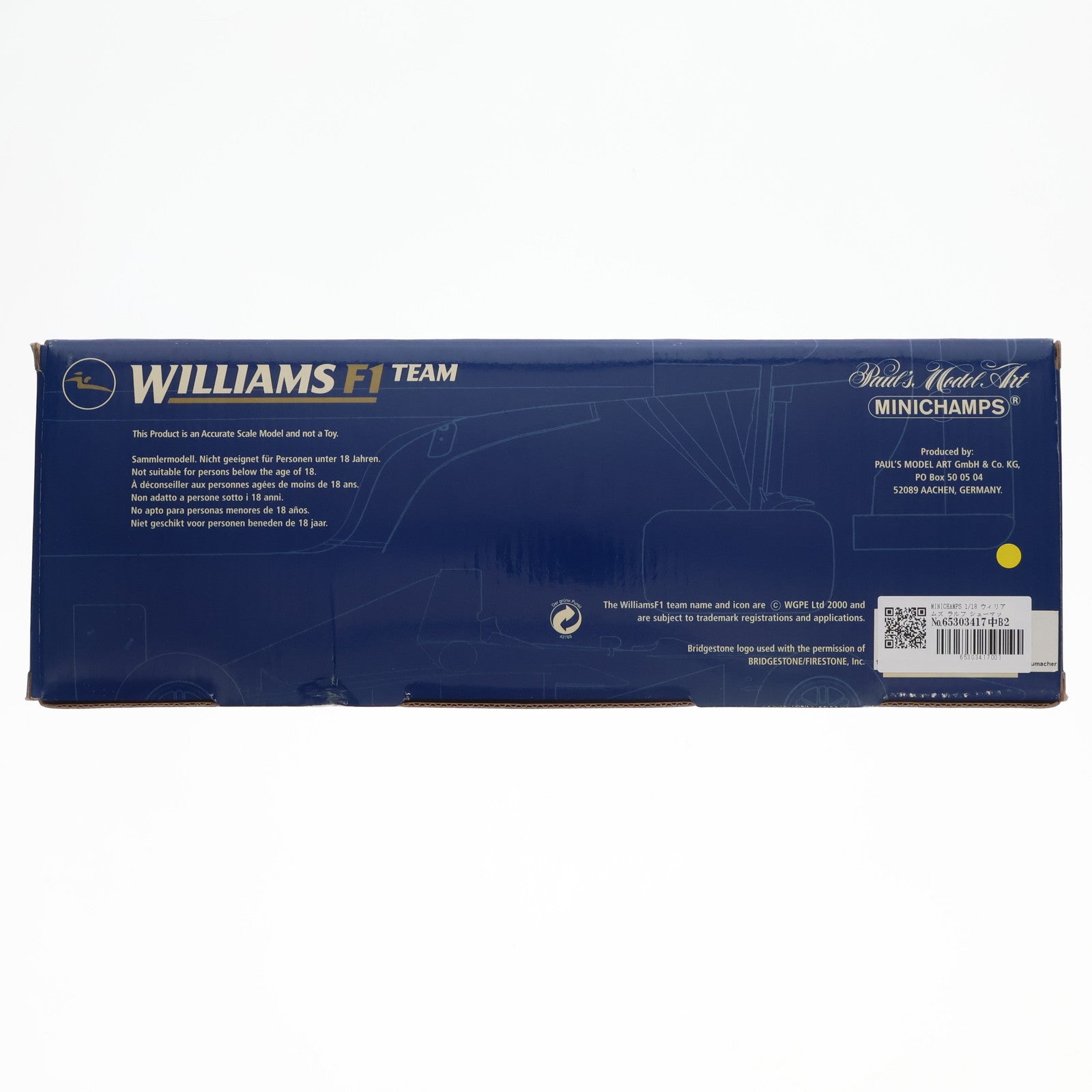 【中古即納】[MDL]1/18 ウィリアムズ・FW22 GP オーストラリア レースカー ラルフ・シューマッハ 完成品 ミニカー MINICHAMPS(ミニチャンプス)(20001231)