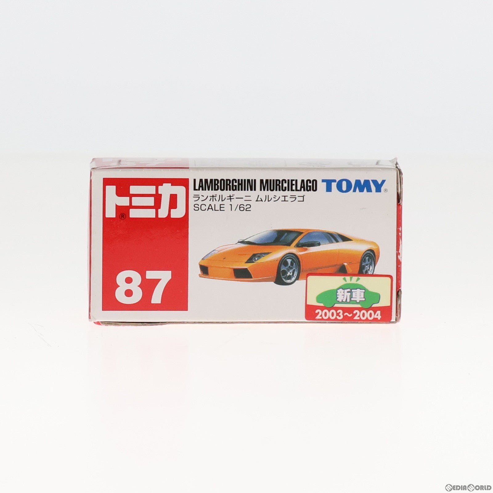 【中古即納】[MDL] トミカ No.87 1/62 ランボルギーニ ムルシエラゴ(オレンジ/赤箱/中国製/TOMY青字) 完成品 ミニカー トミー(20120630)