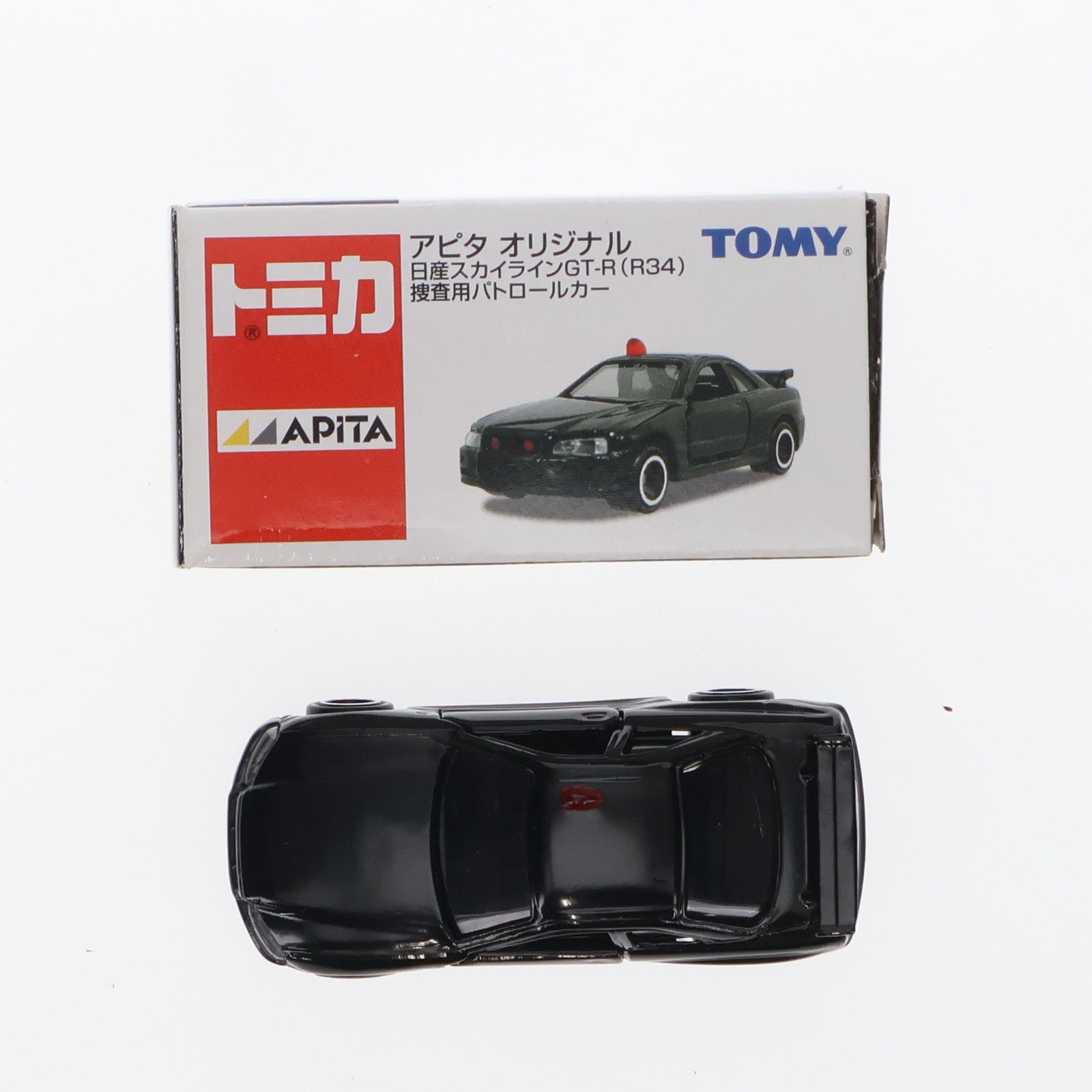 【中古即納】[MDL]トミカ アピタオリジナル 1/61 日産 スカイライン GT-R(R34) 捜査用パトロールカー(ブラック) 完成品 ミニカー トミー(19991231)