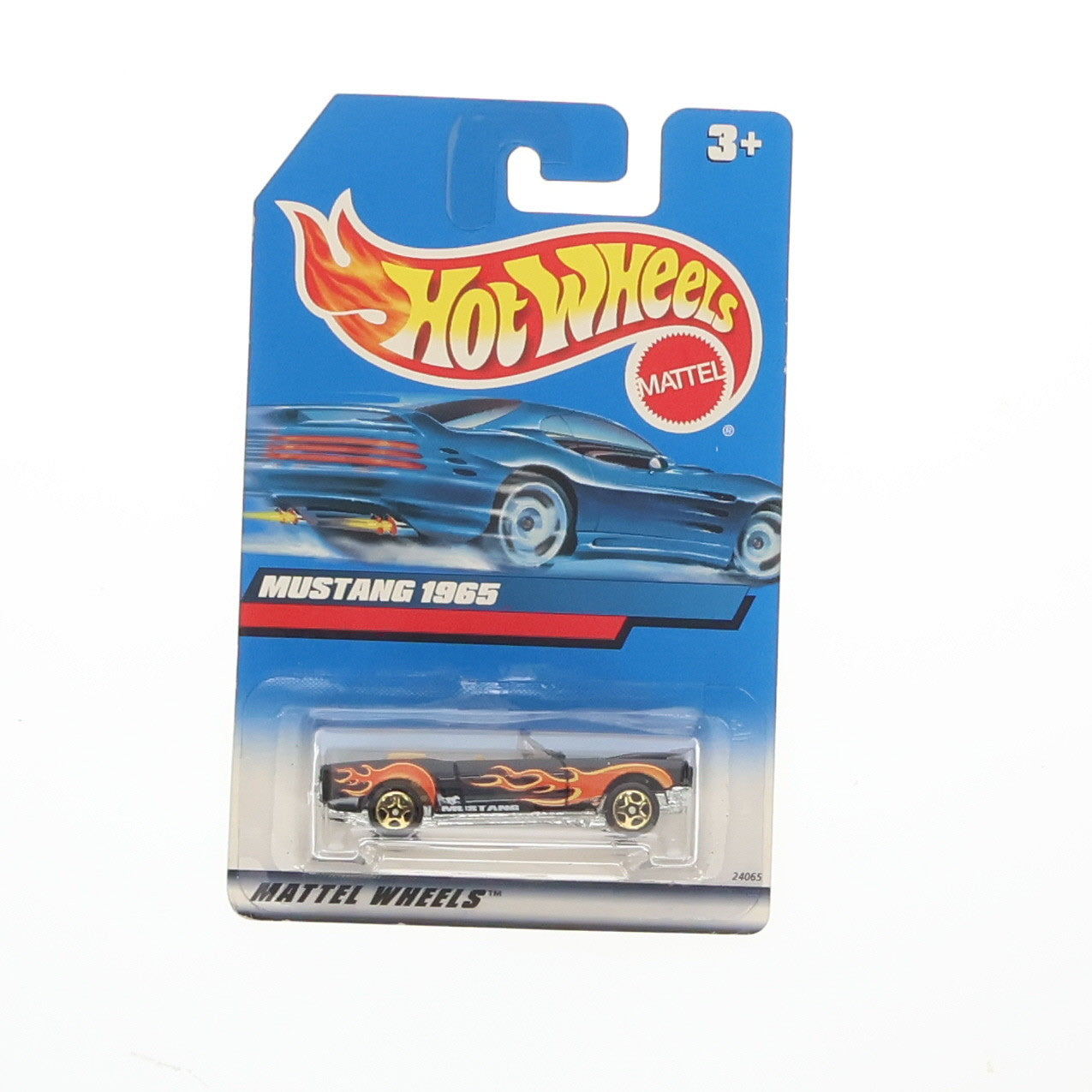 【中古即納】[MDL] Hot Wheels(ホットウィール) 1/64 '65 MUSTANG(マスタング)(ブラック×ファイヤーパターン) 完成品 ミニカー(24065-0910) マテル(19990101)