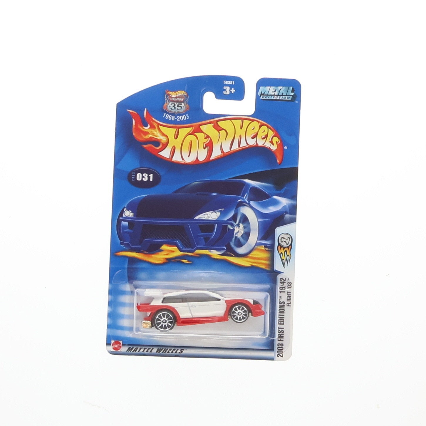 【中古即納】[MDL] Hot Wheels(ホットウィール) 2003 FIRST EDITIONS 1/64 FLIGHT 2003(ホワイト×レッド) 完成品 ミニカー(56381-0711) マテル(20030101)