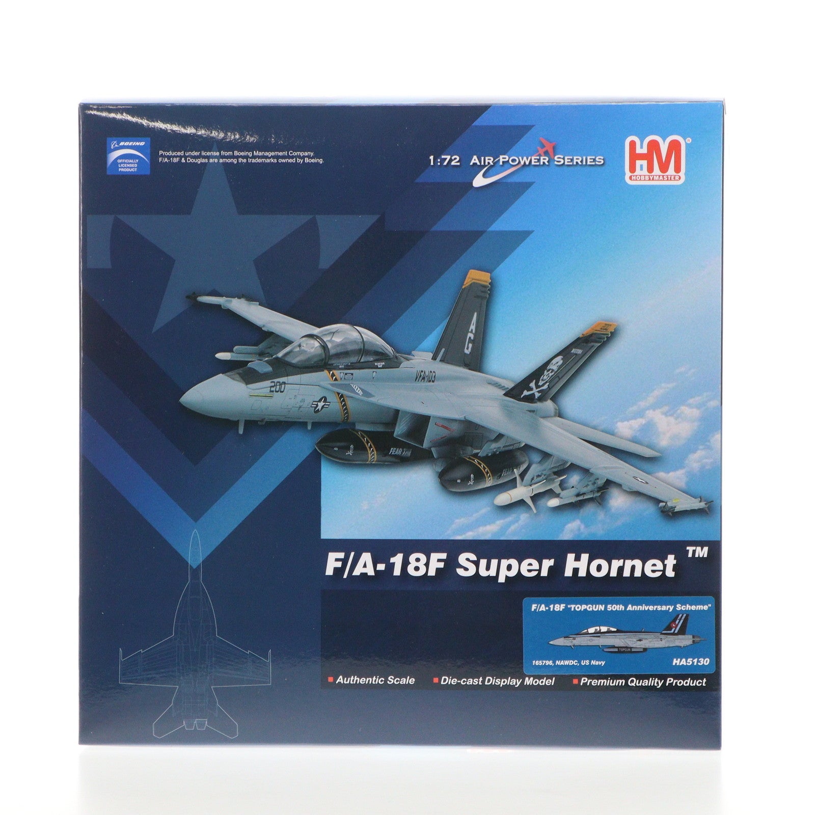 【中古即納】[MDL] F/A-18E スーパーホーネット 『アメリカ海軍戦闘機兵器学校 50周年記念』 1/72 完成品 飛行機(HA5130) ホビーマスター(20230305)