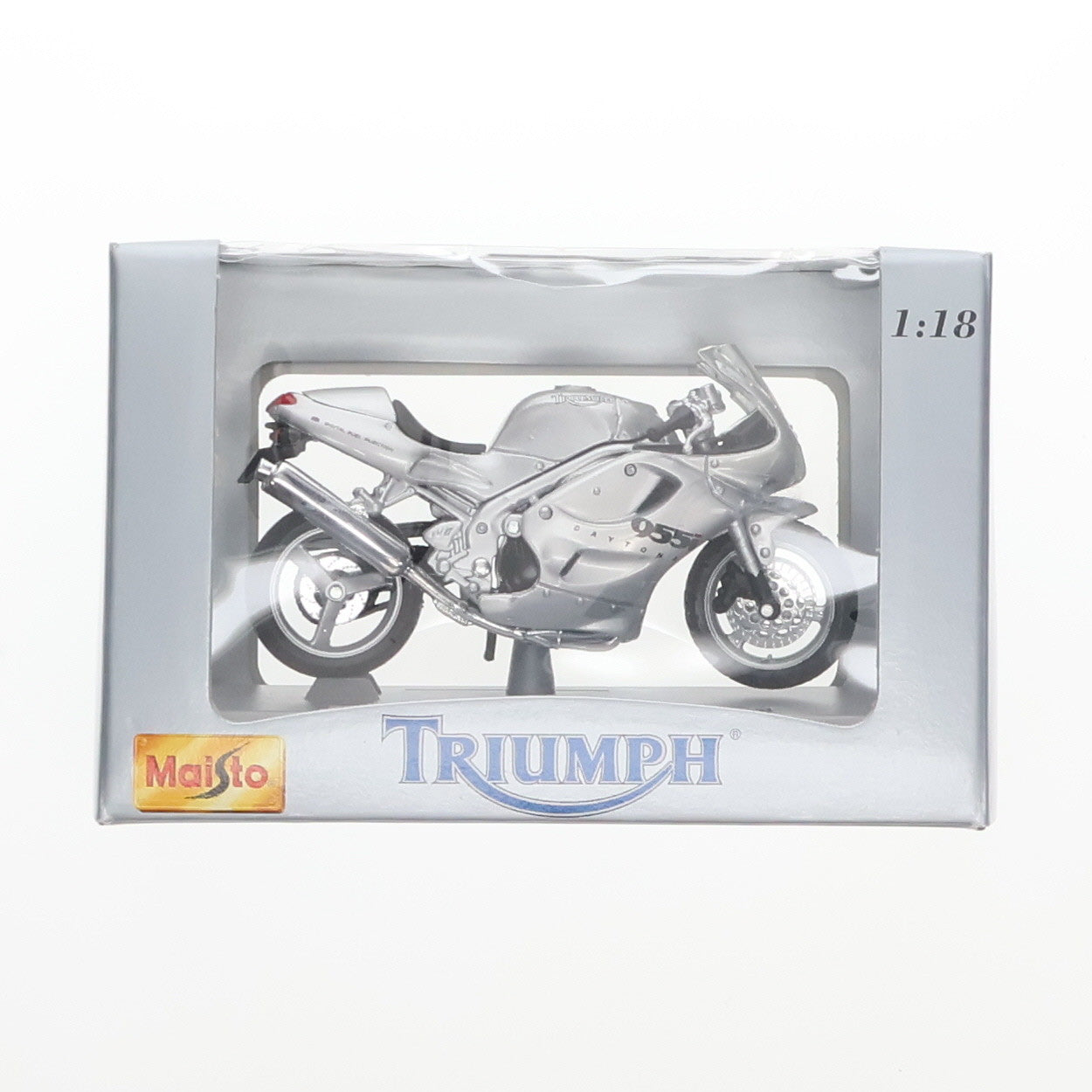 【中古即納】[MDL] TRIUMPH 1/18 DYTONA(シルバー) 完成品 ミニカー(39341) Maisto(マイスト)(19991231)