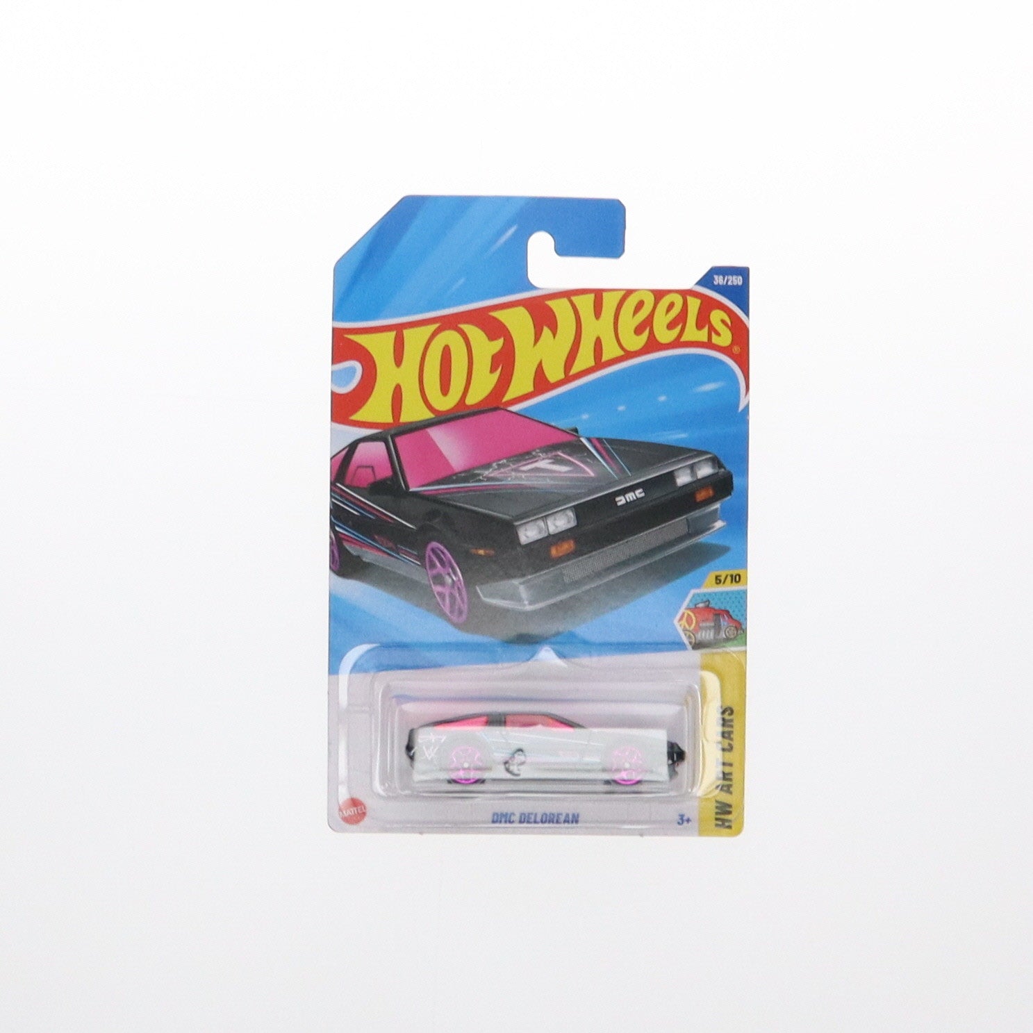 【中古即納】[MDL] Hot Wheels(ホットウィール) ベーシックカー 1/64 DMC デロリアン バック・トゥ・ザ・フューチャー 完成品 ミニカー(JFN34-9866) マテル(20250201)