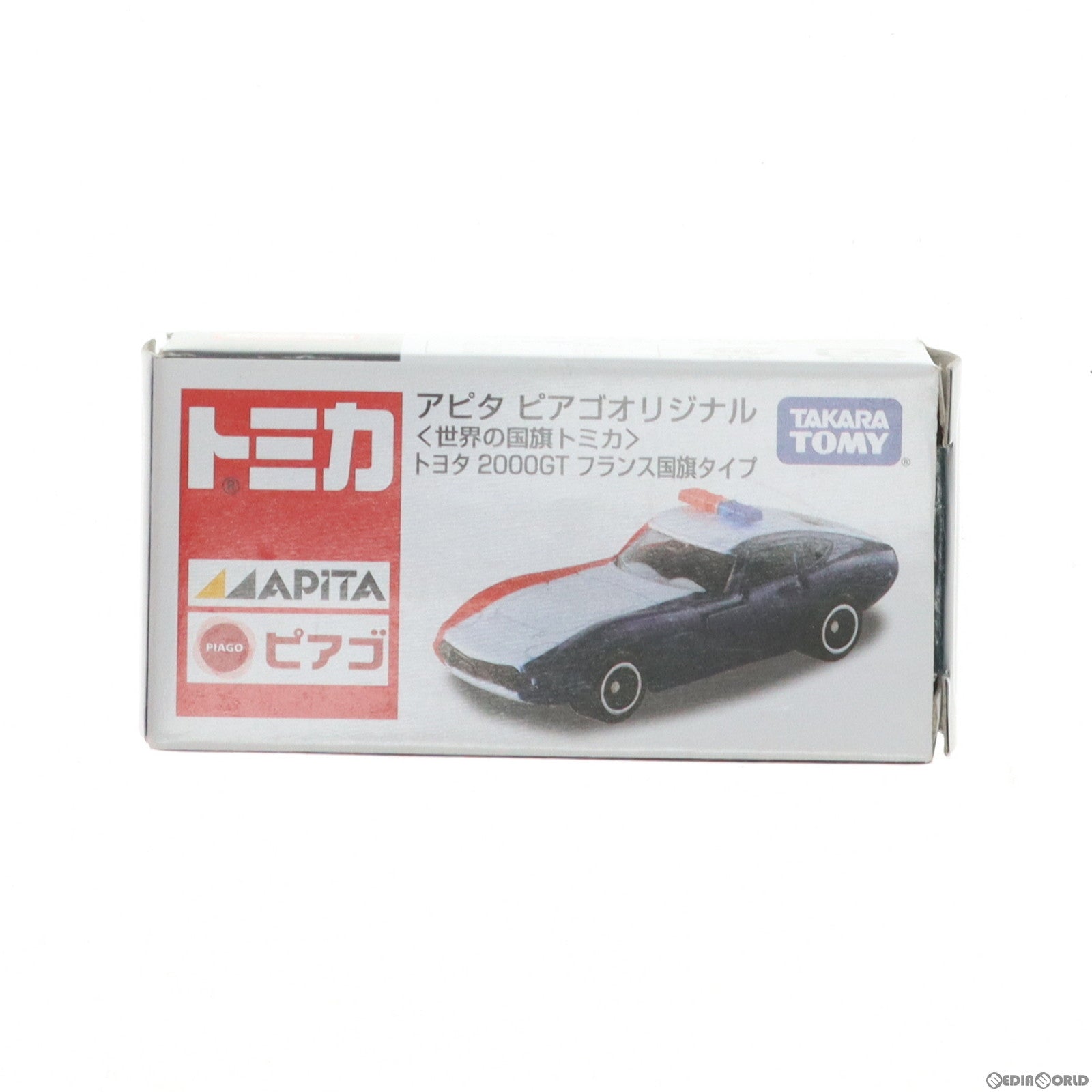 【中古即納】[MDL] アピタ・ピアゴ限定 トミカ 世界の国旗シリーズ 1/59 トヨタ 2000GT フランス国旗タイプ(レッド×ホワイト×ブルー) 完成品 ミニカー タカラトミー(20130731)