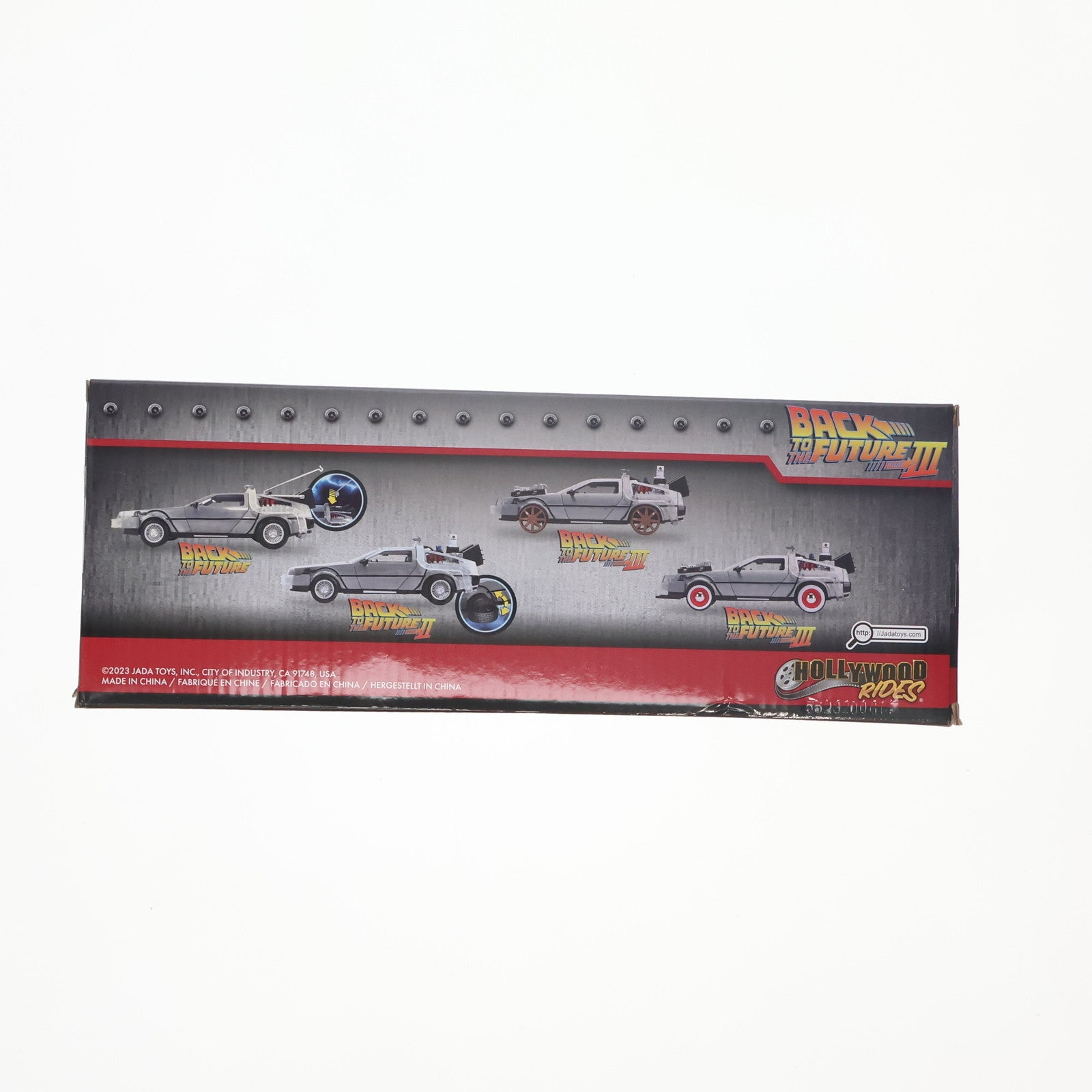【中古即納】[MDL] 1/24 タイムマシーン(デロリアン) レールホイール 点灯ギミック付 バック・トゥ・ザ・フューチャー PART3 完成品 ミニカー(JADA34996) Jada Toys(ジャダトイズ)(20240301)