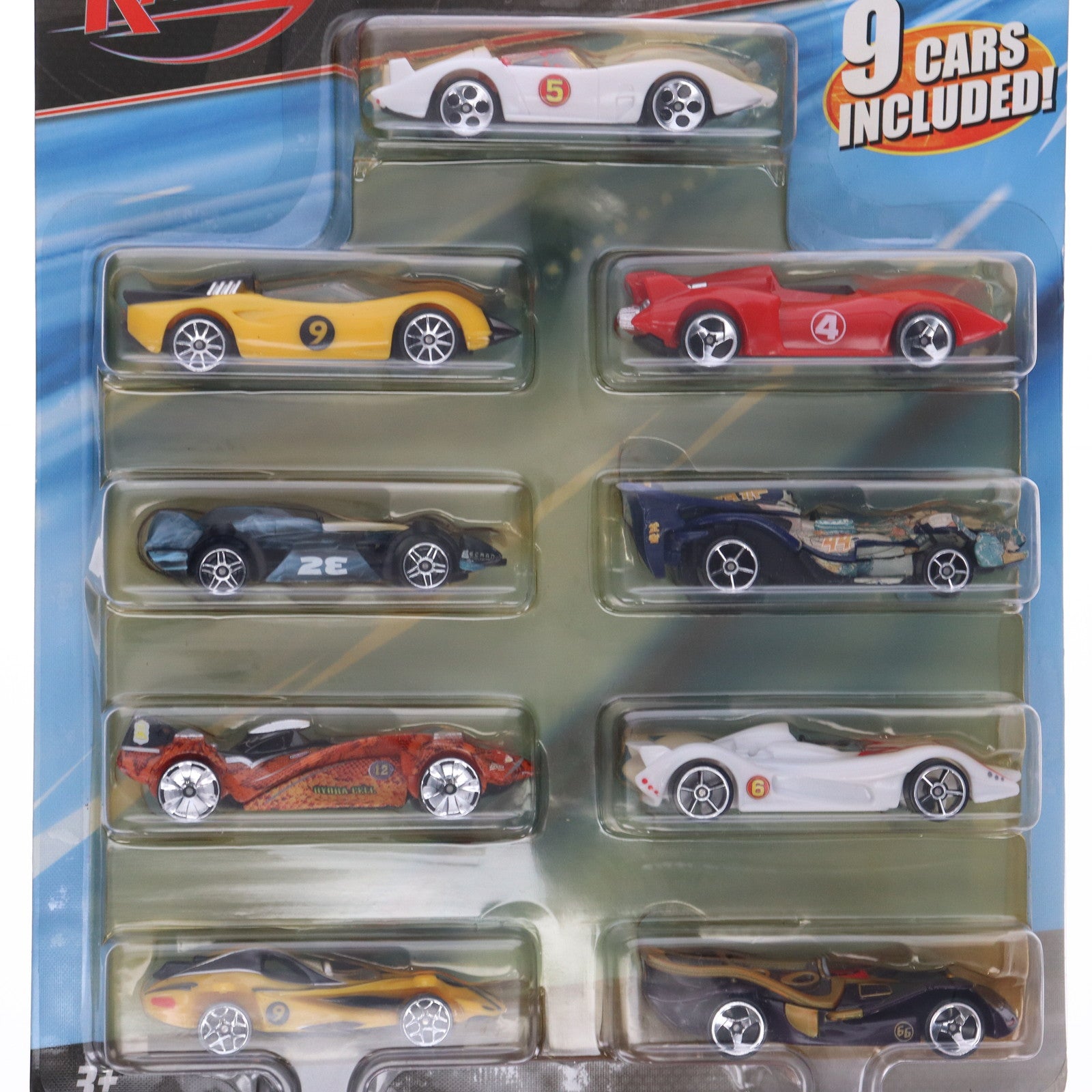 【中古即納】[MDL] Hot Wheels(ホットウィール) 9pack(9台セット) SPEED RACER(マッハGoGoGo) 完成品 ミニカー(M4551-0910) マテル(20071231)