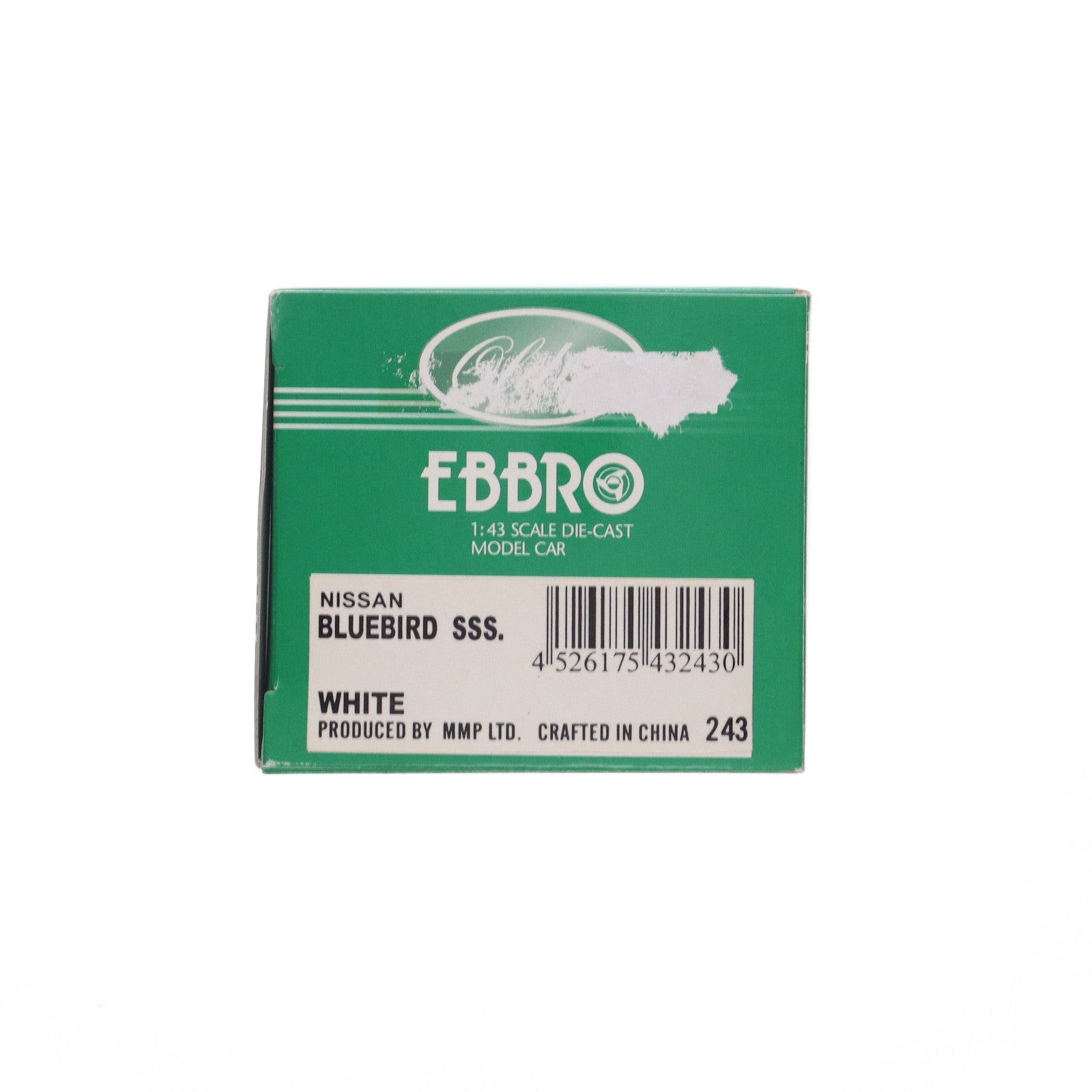 【中古即納】[MDL] 1/43 NISSAN BLUEBIRD SSS.(ホワイト) Oldies 完成品 ミニカー(43243) EBBRO(エブロ)(20220328)