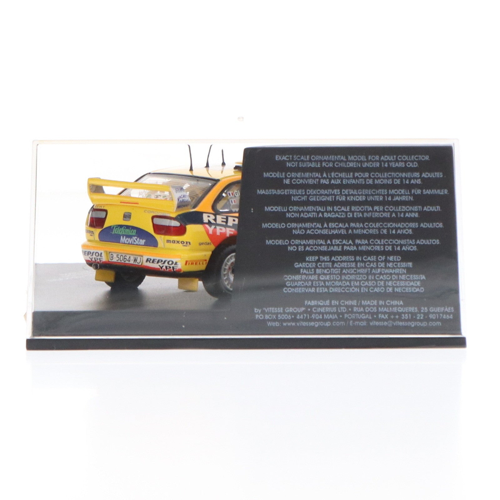 【中古即納】[MDL] 1/43 SEAT CORDOBA WRC E2 『REPSOL』 D.AURIOL/D.GIRAUDET SAFARI RALLYE 2000 #7(イエロー) 完成品 ミニカー(SKM141) SKID(スキッド)(20220328)