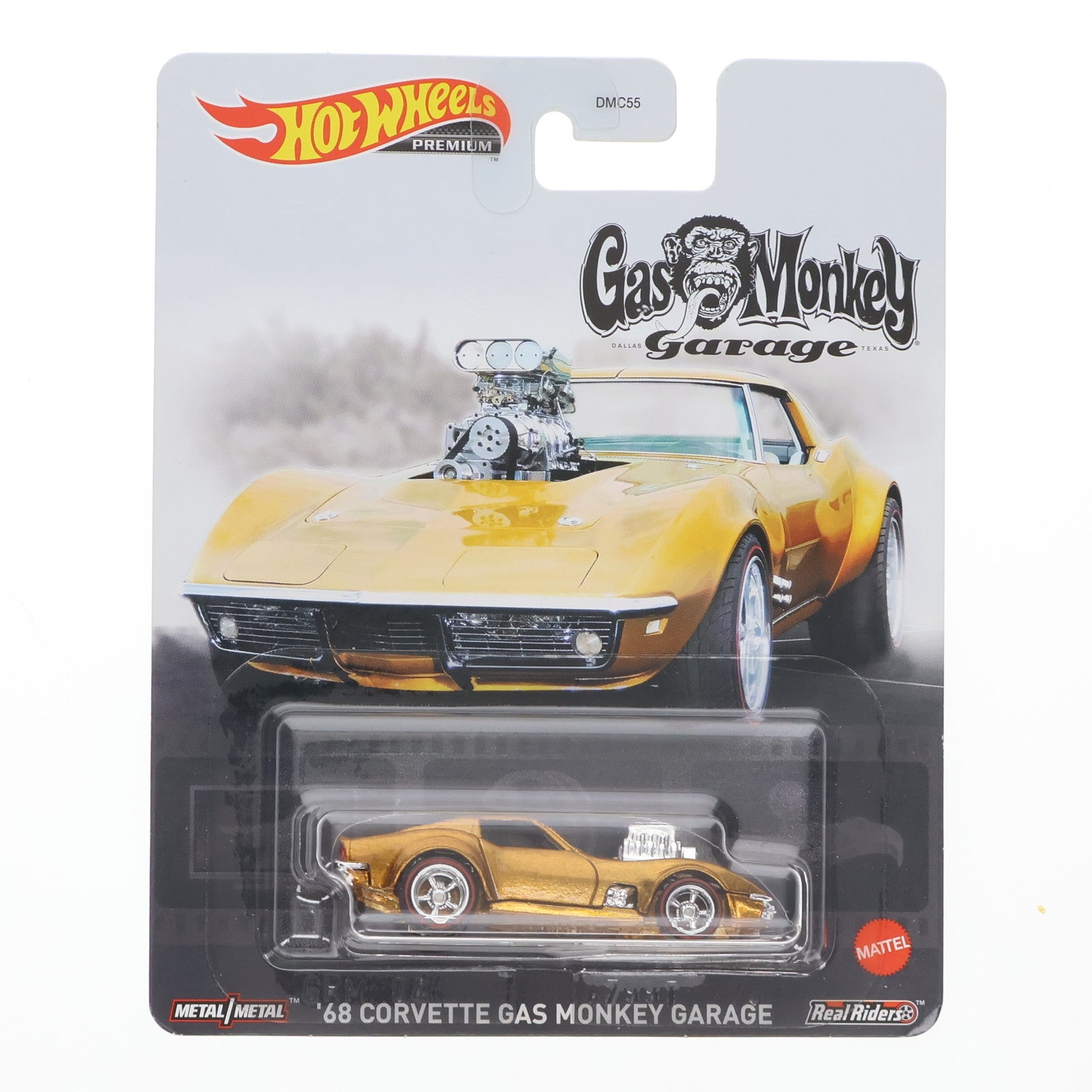 【中古即納】[MDL] Hot Wheels(ホットウィール) レトロエンターテイメント 1/64 '68 CORVETTE GAS MONKEY GARAGE(コルベット ガスモンキーガレージ) 完成品 ミニカー(FLD15) マテル(20211031)