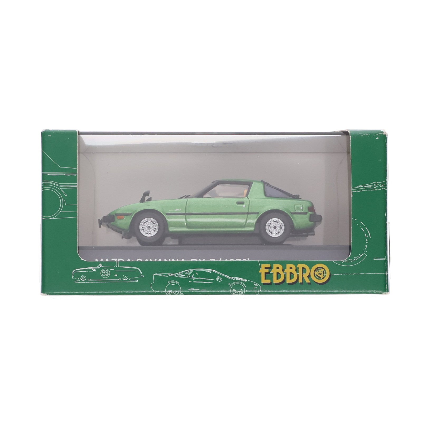 【中古即納】[MDL] 1/43 MAZDA SAVANNA(マツダ サバンナ) RX-7 1978(グリーン) Oldies 完成品 ミニカー(43148) EBBRO(エブロ)(20020402)
