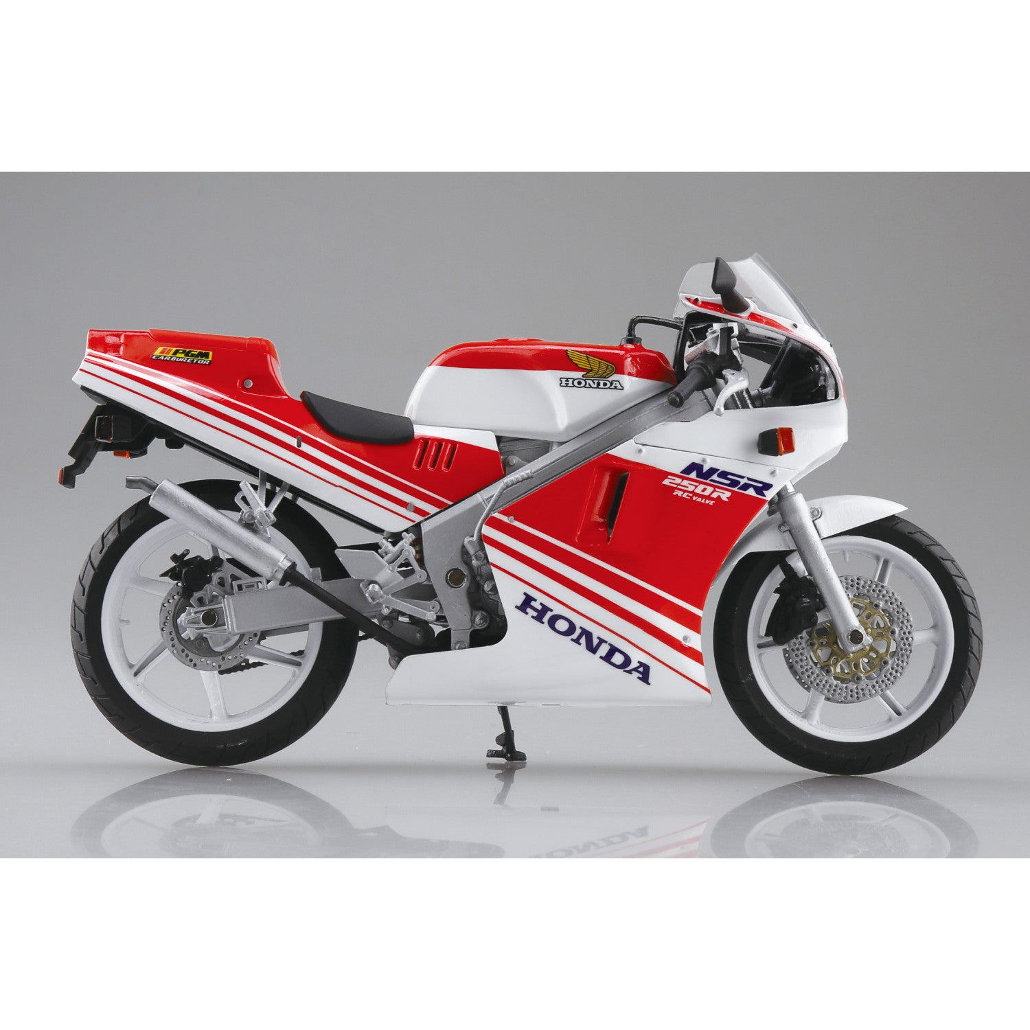 【中古即納】[MDL] 1/12 完成品バイク Honda NSR250R '88 ファイティングレッド/ロスホワイト 完成品 ミニカー(111567) スカイネット(アオシマ)(20240929)
